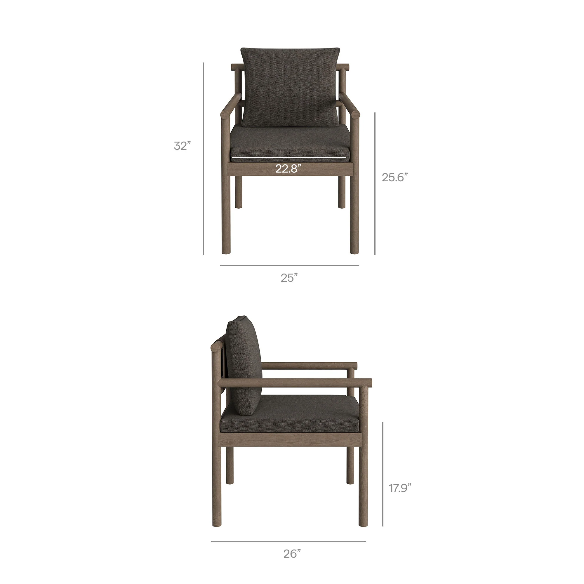Eleni Outdoor Patio Teak Wood Rope Dining Chair by Modway - Image 19