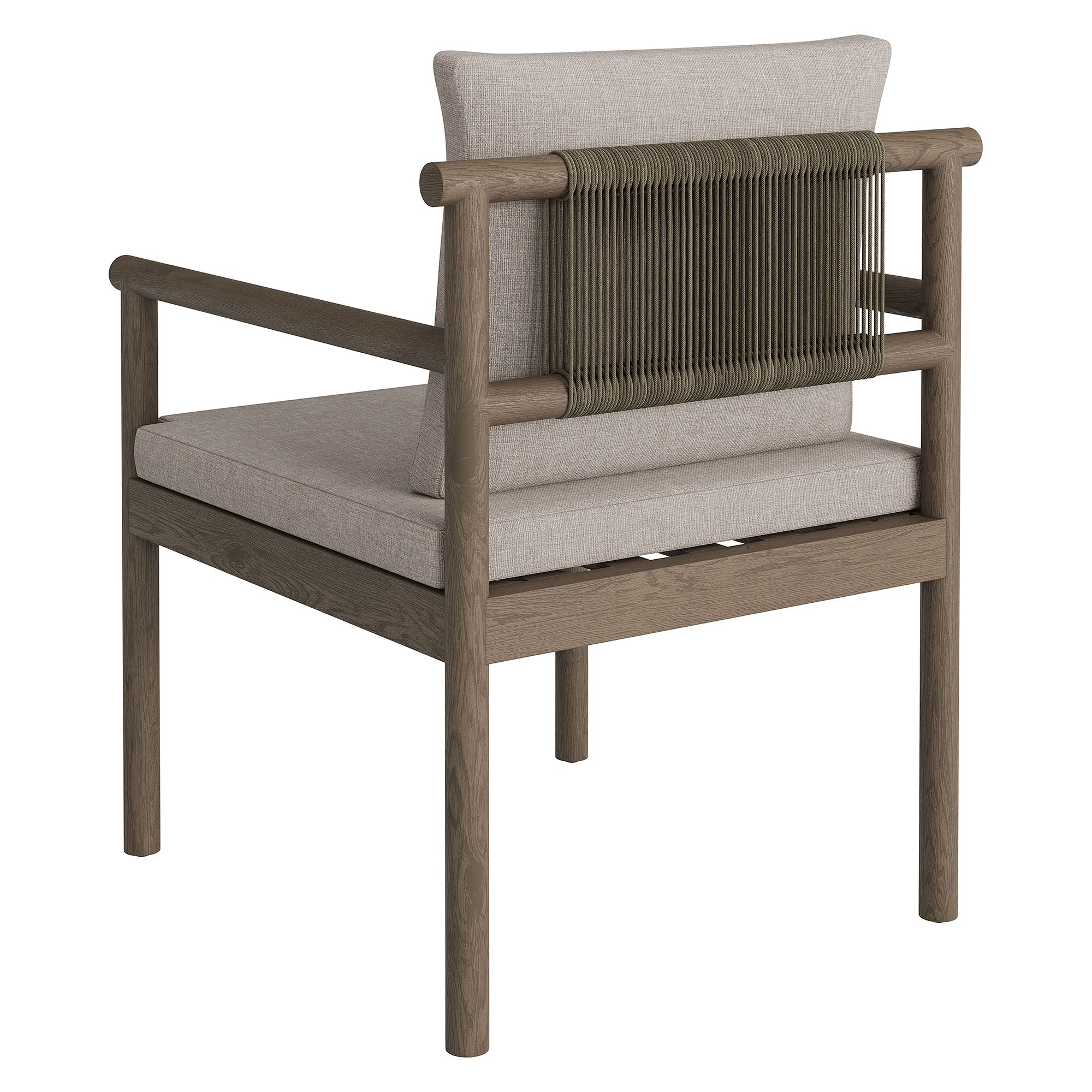 Eleni Outdoor Patio Teak Wood Rope Dining Chair by Modway - Image 23