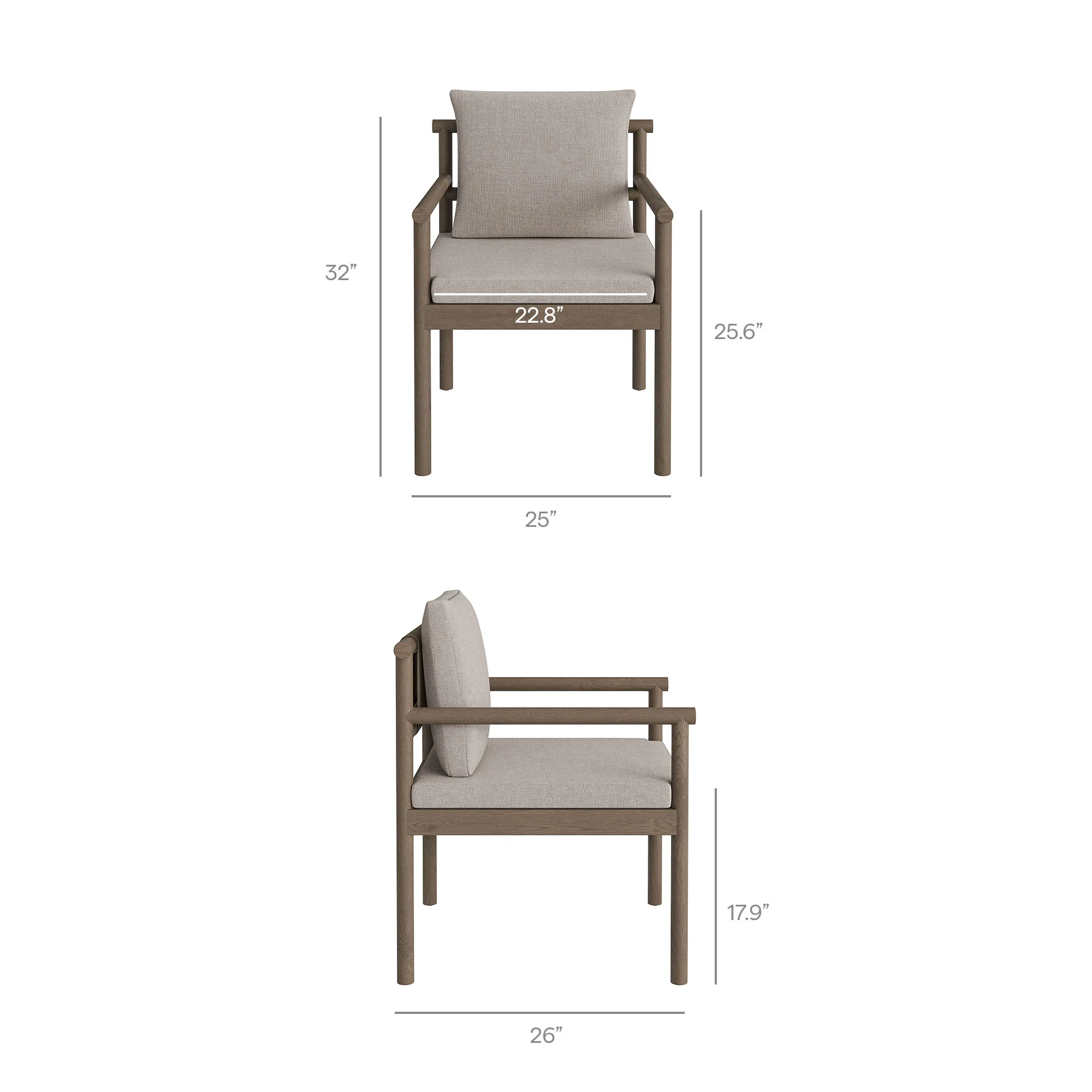Eleni Outdoor Patio Teak Wood Rope Dining Chair by Modway - Image 29