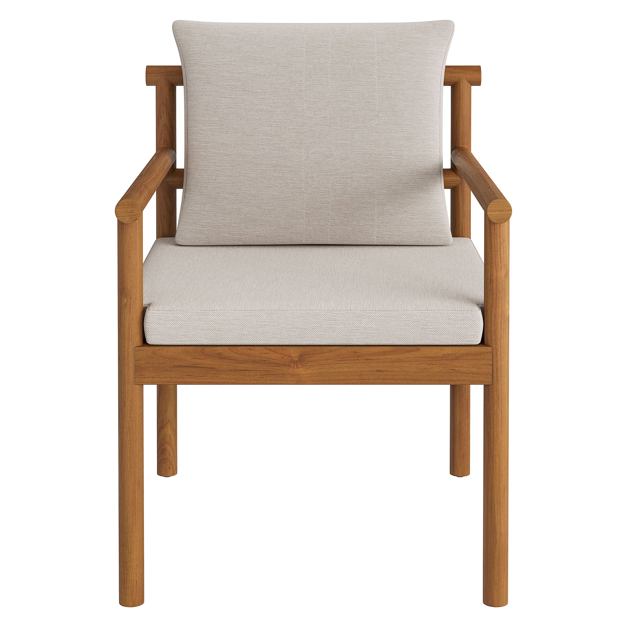 Eleni Outdoor Patio Teak Wood Rope Dining Chair by Modway - Image 4