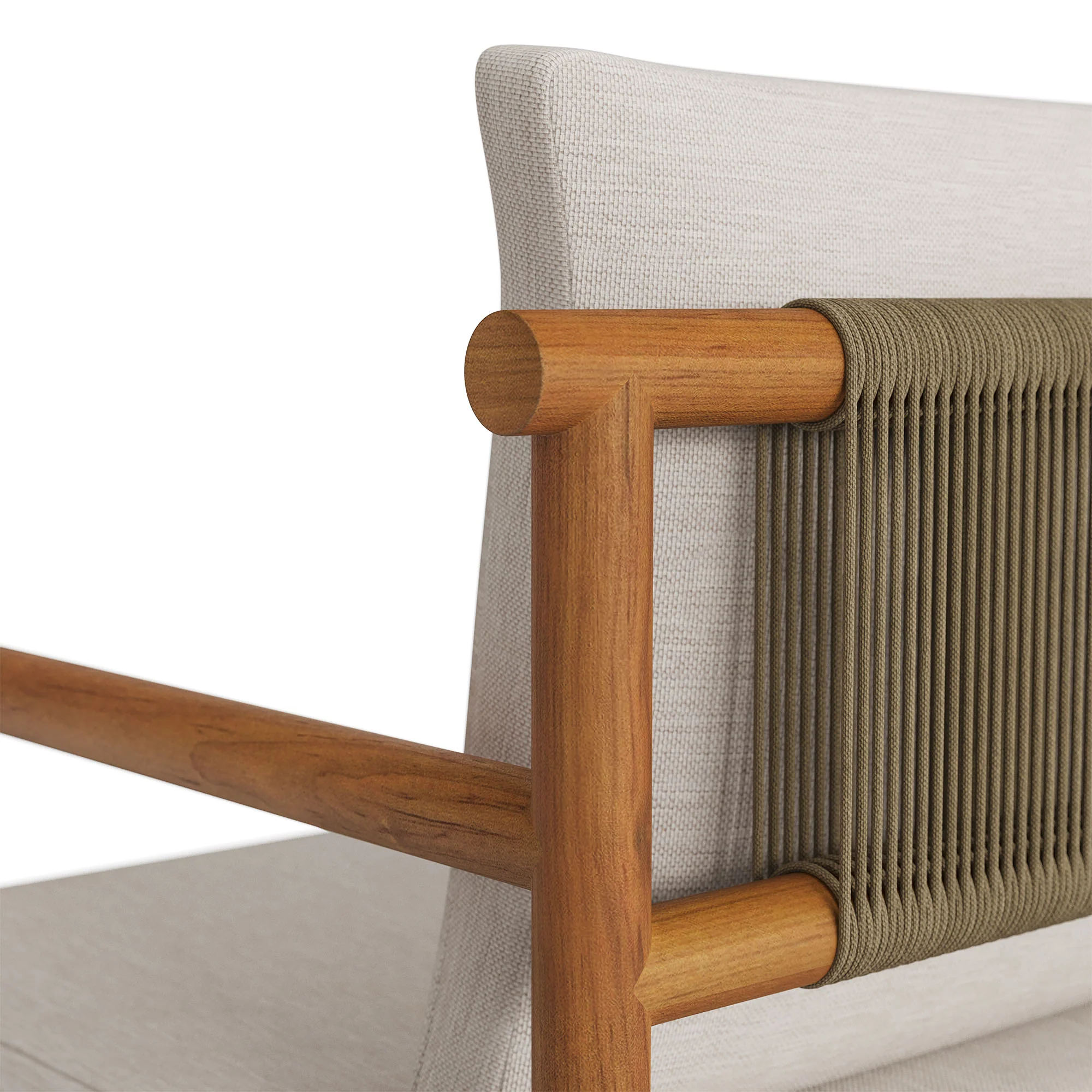 Eleni Outdoor Patio Teak Wood Rope Dining Chair by Modway - Image 5