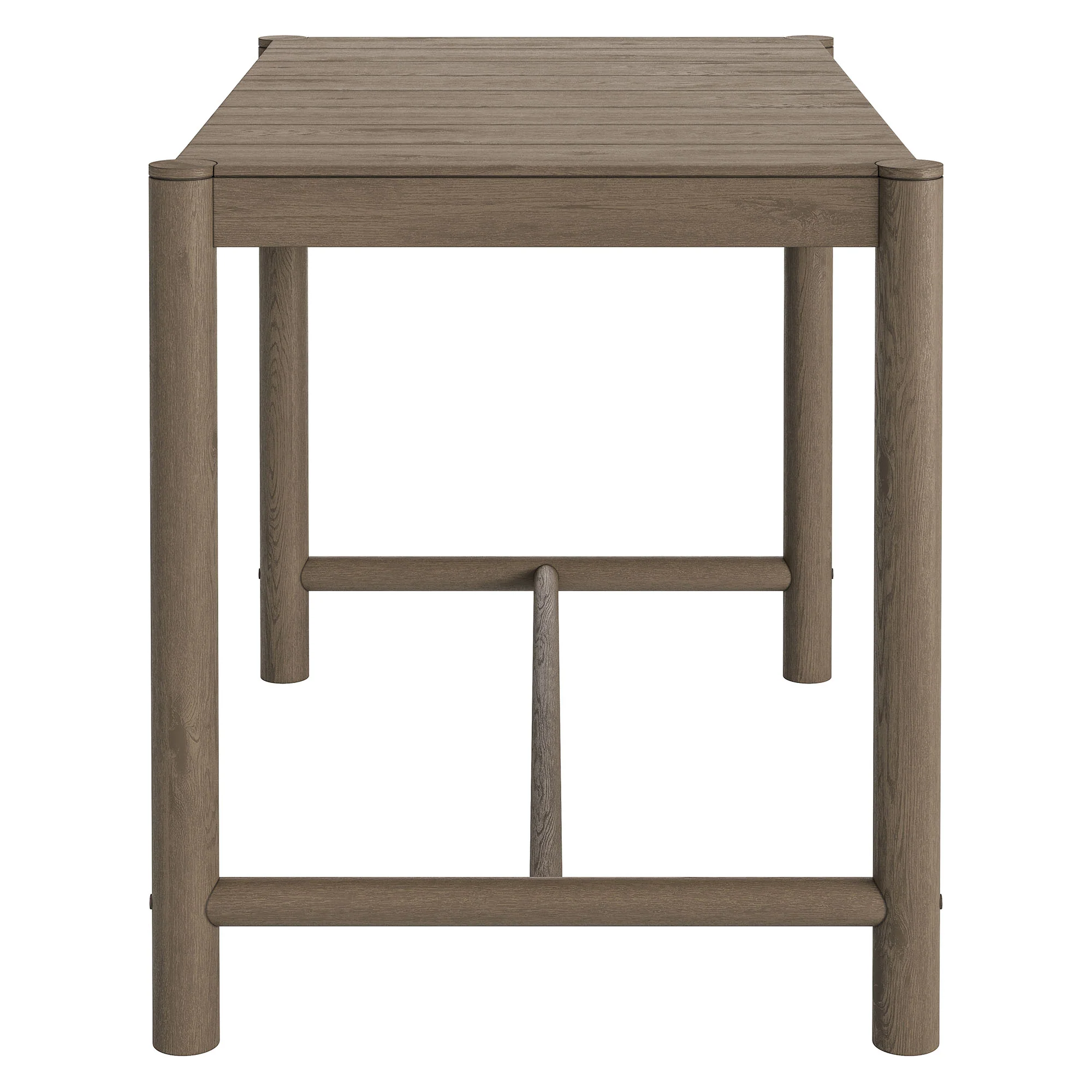 Eleni Rectangle 56-Inch Outdoor Patio Teak Wood Rectangular Bar Table by Modway - Image 11