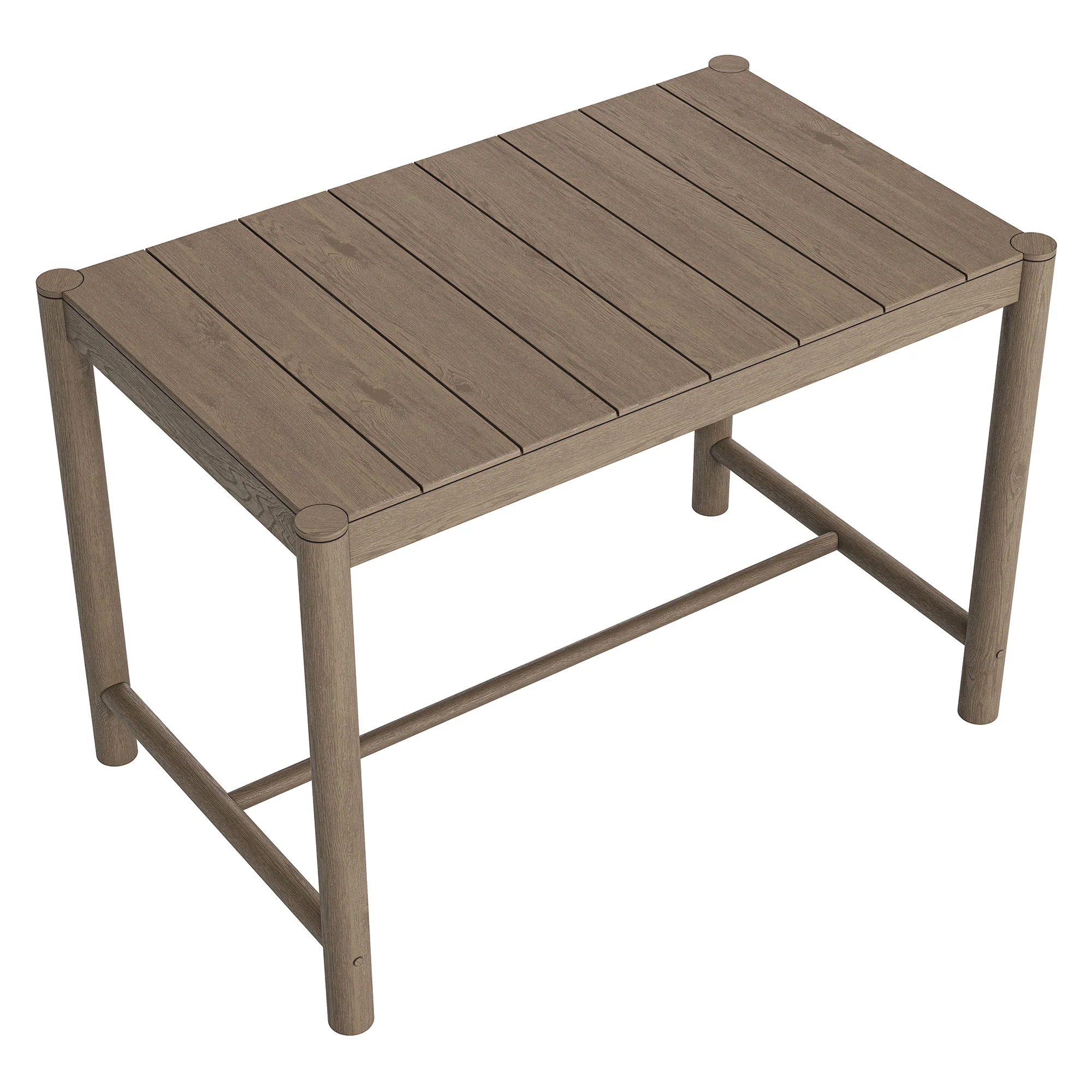 Eleni Rectangle 56-Inch Outdoor Patio Teak Wood Rectangular Bar Table by Modway - Image 13