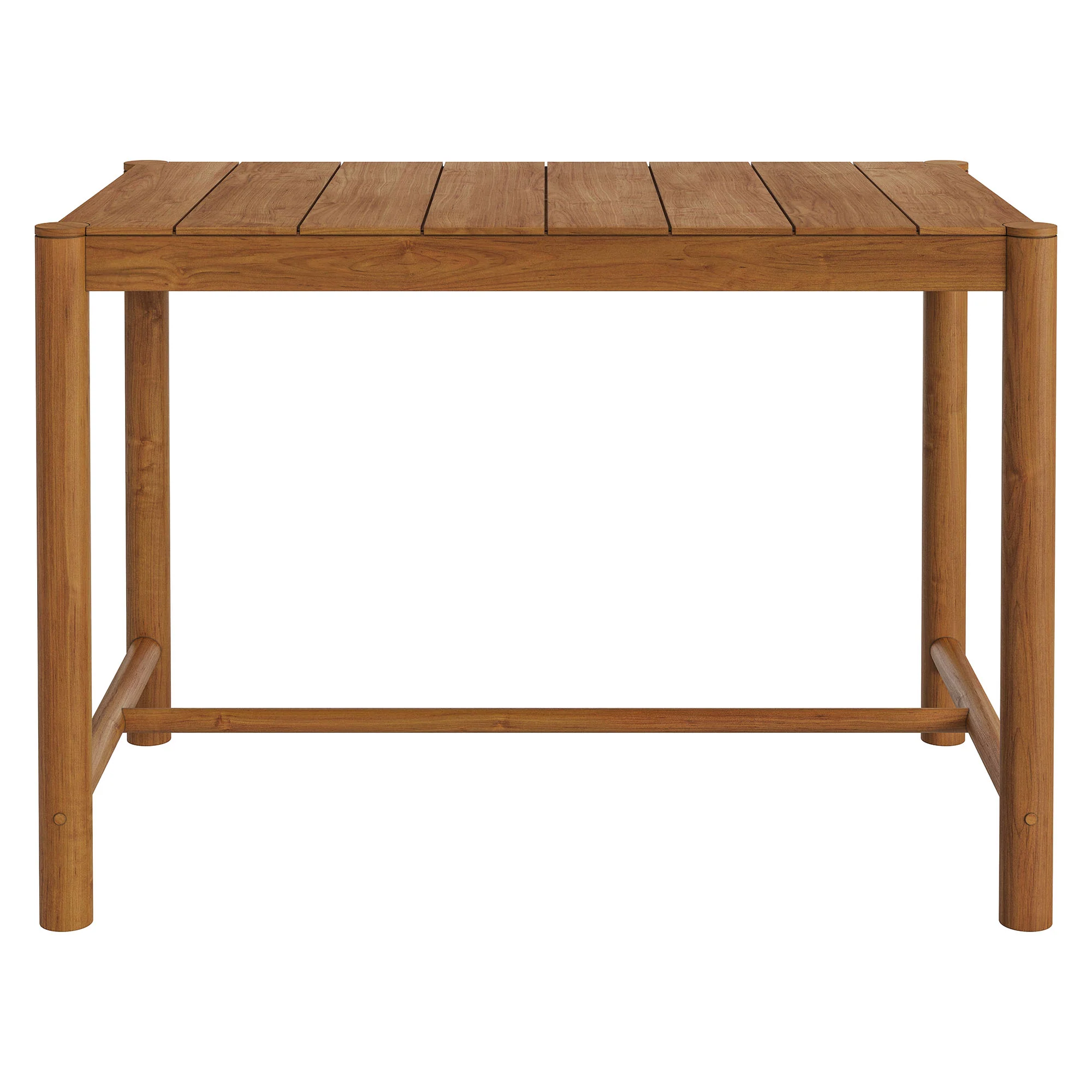 Eleni Rectangle 56-Inch Outdoor Patio Teak Wood Rectangular Bar Table by Modway - Image 3