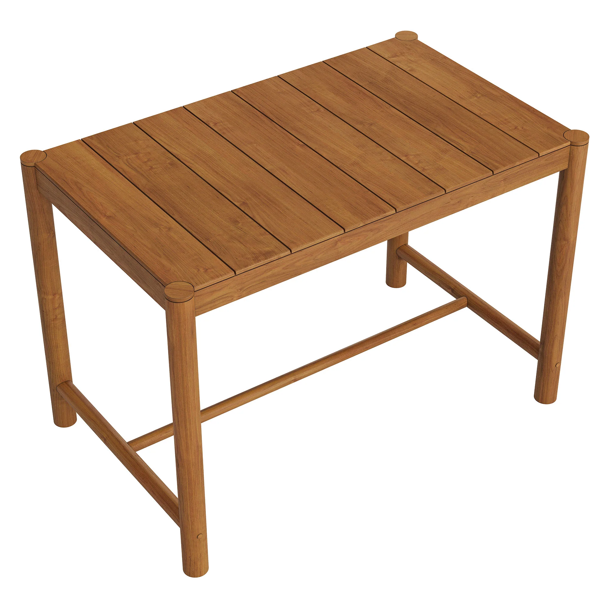 Eleni Rectangle 56-Inch Outdoor Patio Teak Wood Rectangular Bar Table by Modway - Image 4