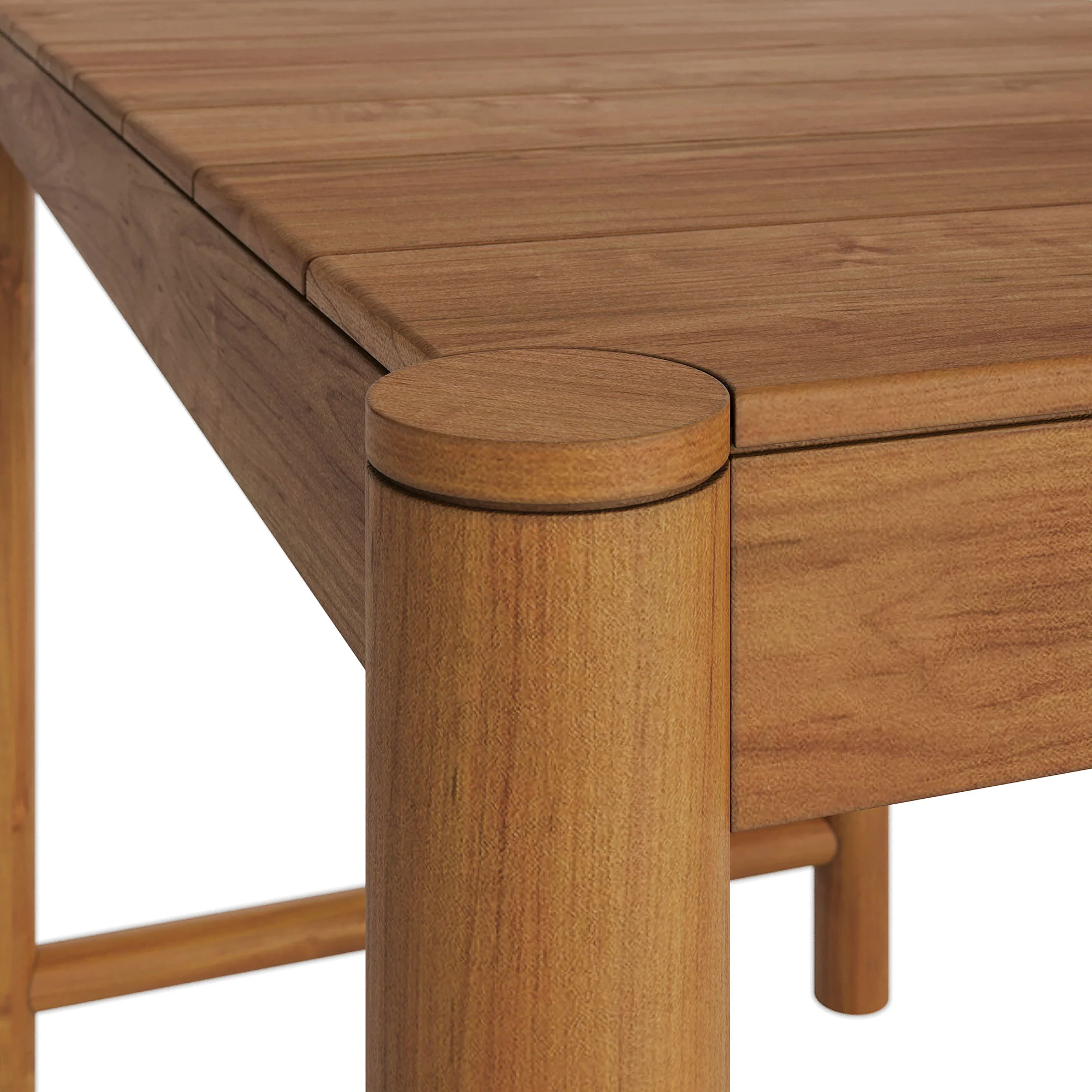Eleni Rectangle 56-Inch Outdoor Patio Teak Wood Rectangular Bar Table by Modway - Image 5