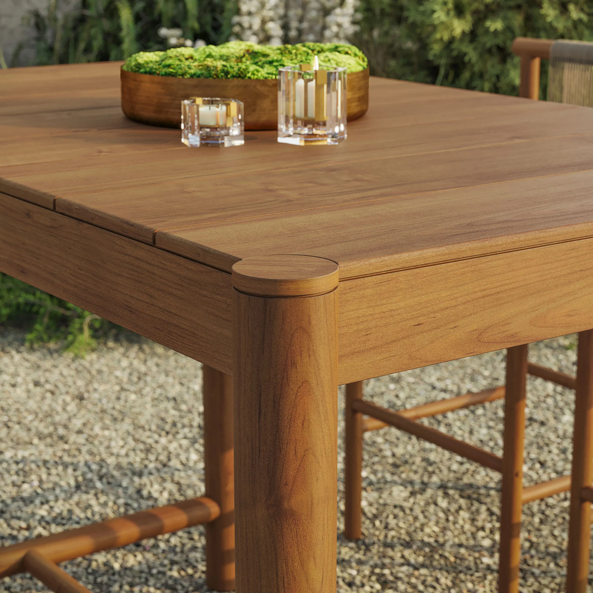 Eleni Rectangle 56-Inch Outdoor Patio Teak Wood Rectangular Bar Table by Modway - Image 6
