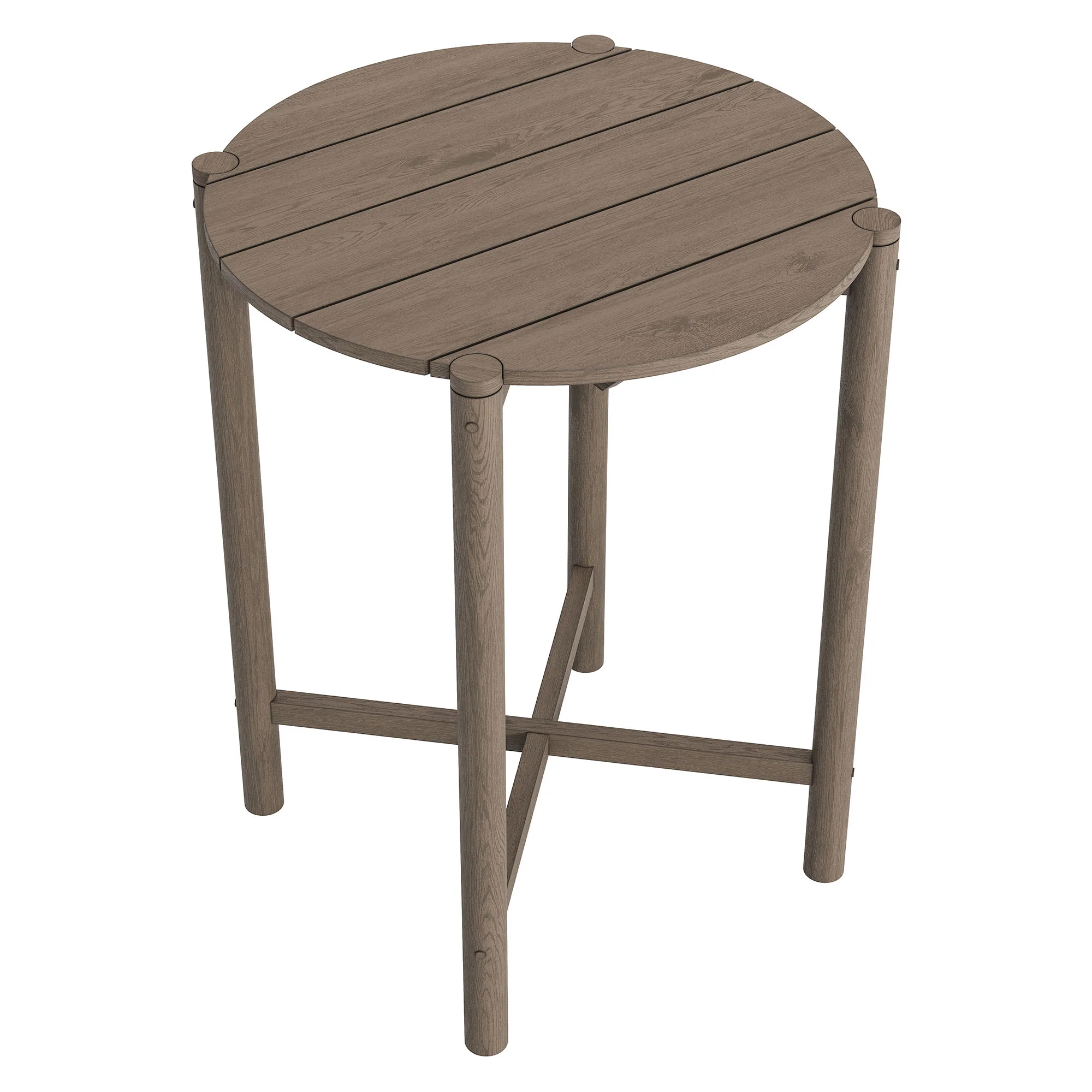 Eleni Round 35 Inch Outdoor Patio Teak Wood Round Bar Table by Modway - Image 10