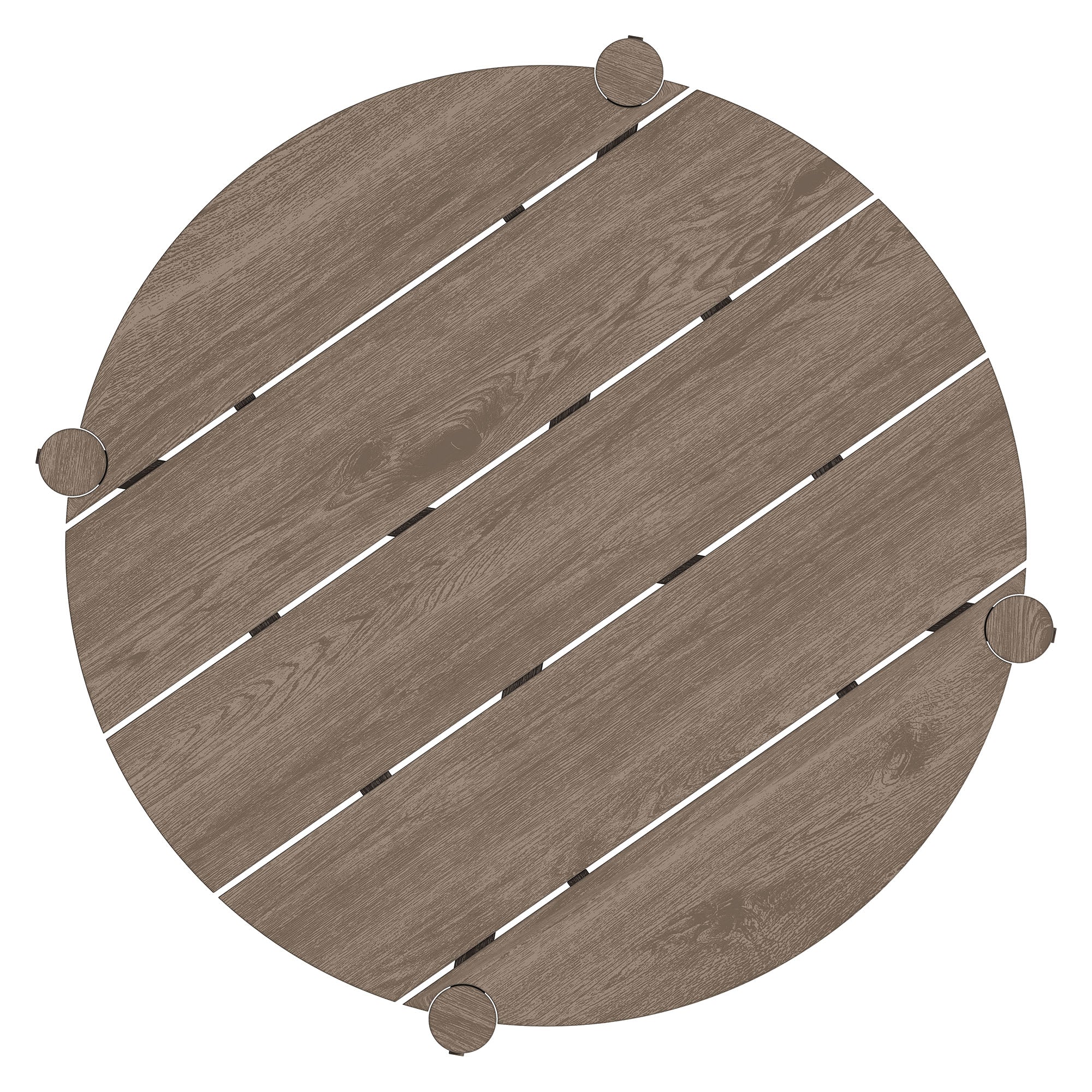 Eleni Round 35 Inch Outdoor Patio Teak Wood Round Bar Table by Modway - Image 11