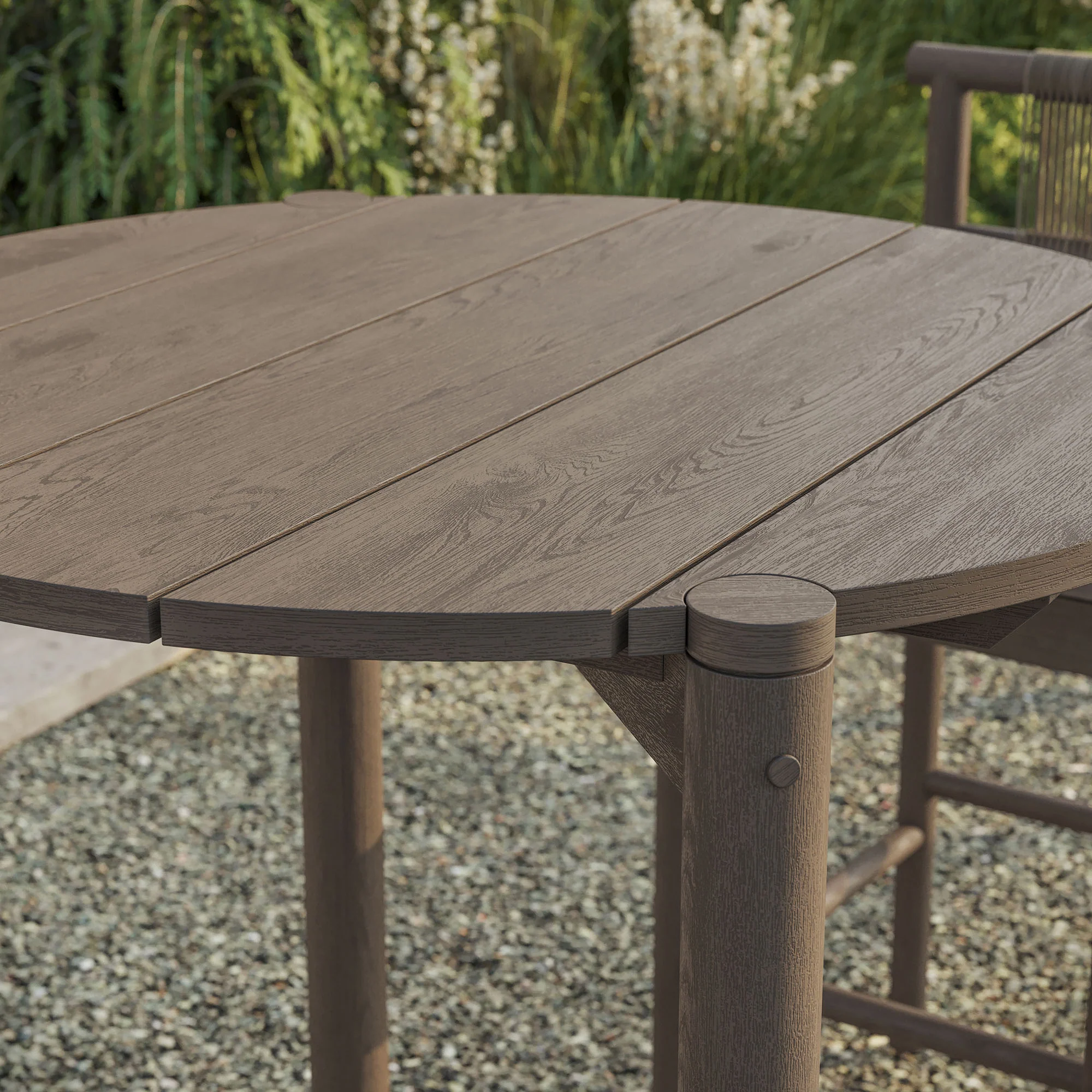 Eleni Round 35 Inch Outdoor Patio Teak Wood Round Bar Table by Modway - Image 13