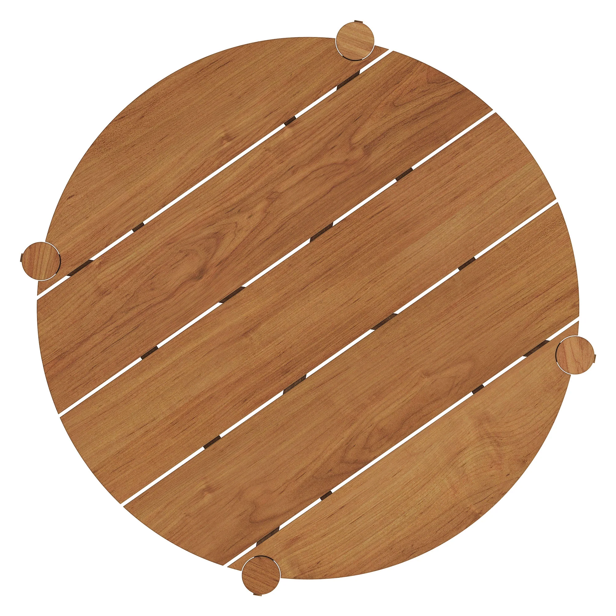 Eleni Round 35 Inch Outdoor Patio Teak Wood Round Bar Table by Modway - Image 3