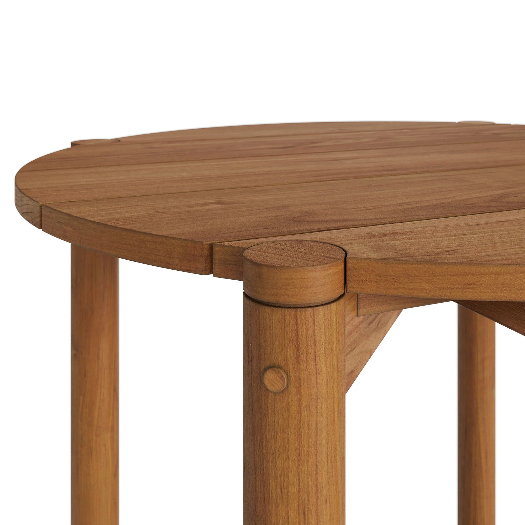 Eleni Round 35 Inch Outdoor Patio Teak Wood Round Bar Table by Modway - Image 4