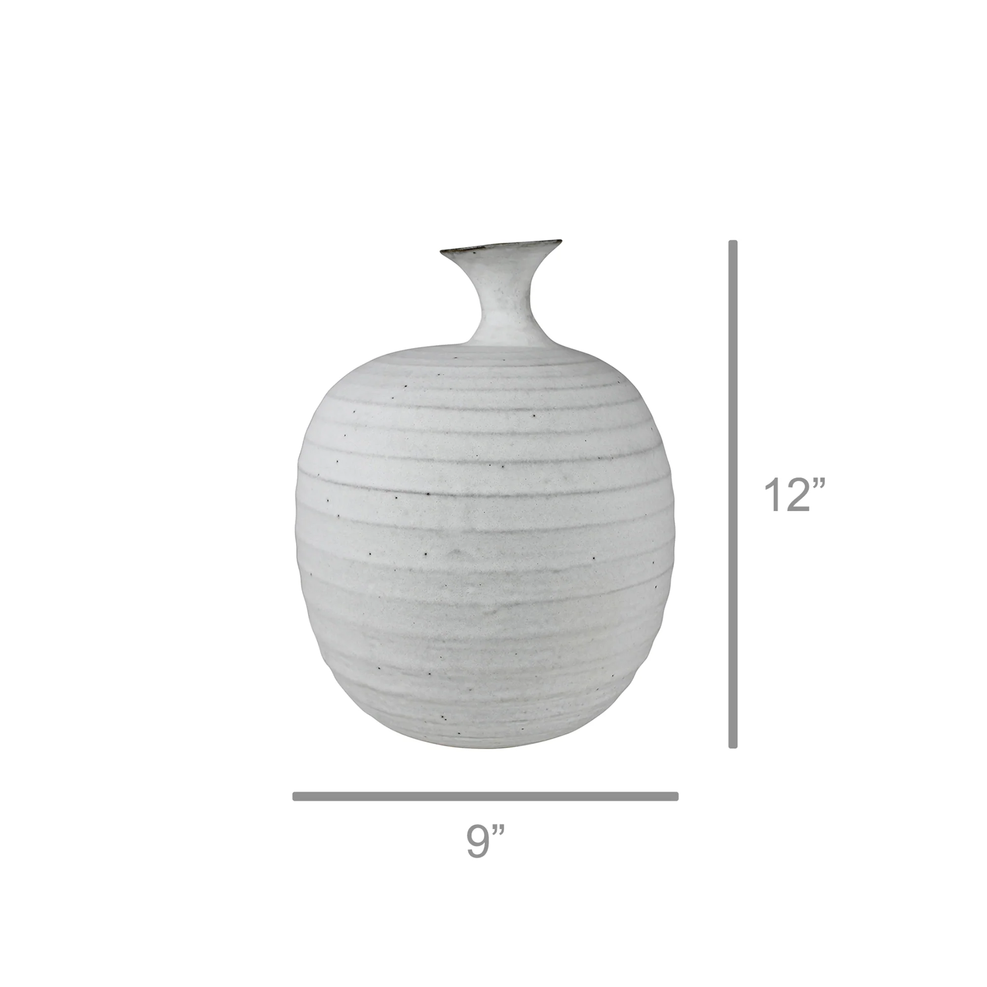 Eleo Vase with Neck, Ceramic - Large By HomArt - Image 2