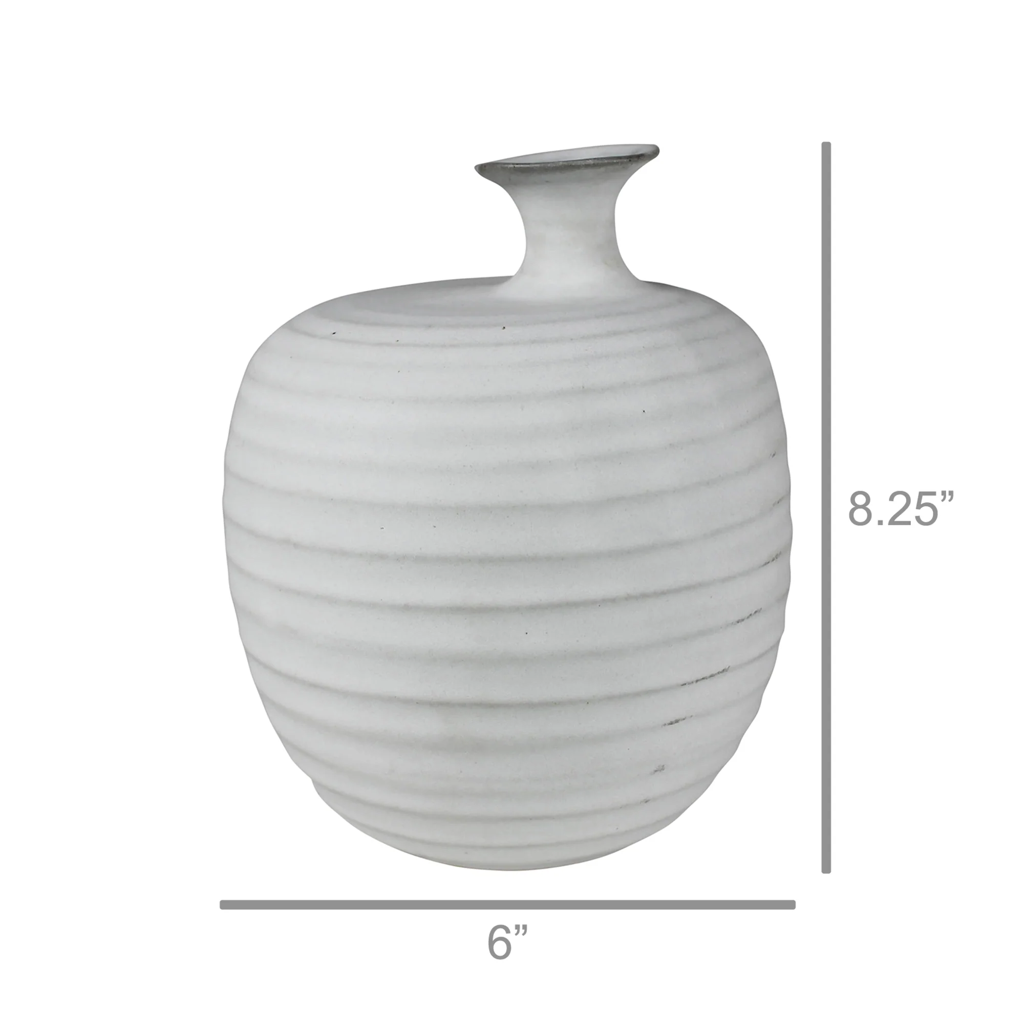 Eleo Vase with Neck, Ceramic - Sm By HomArt - Image 3