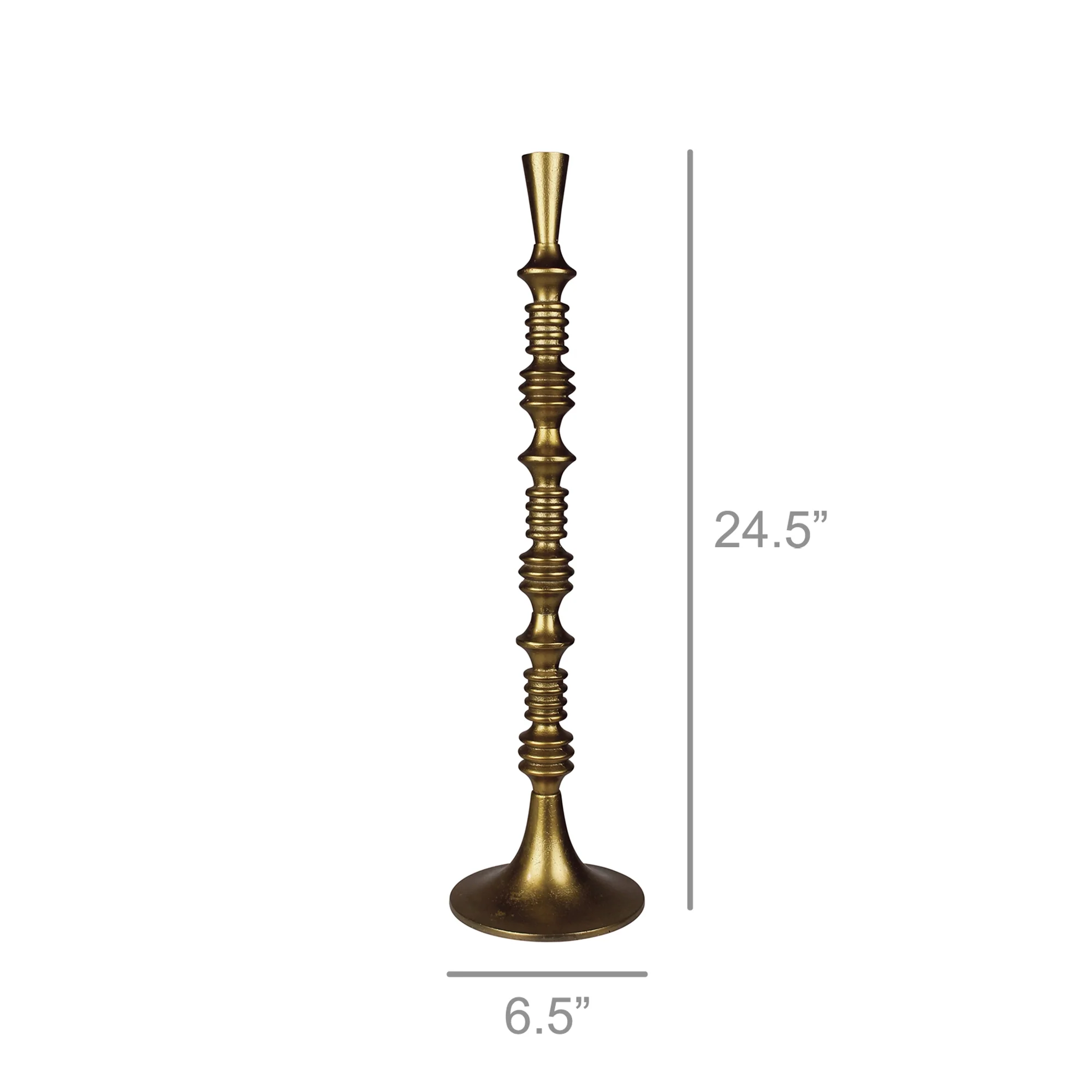 Eliad Taper Holder, Brass - Large By HomArt - Image 2