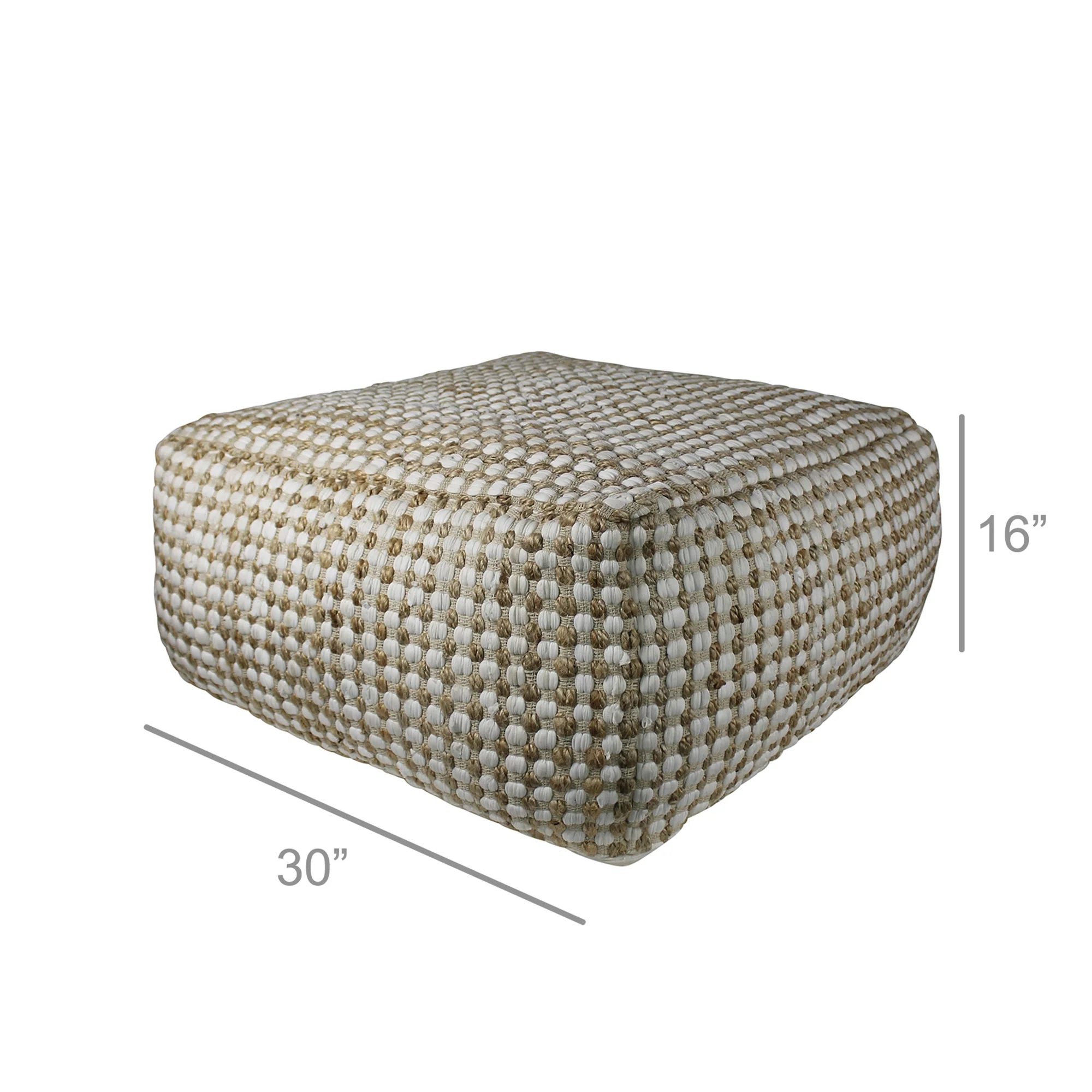 Elin Pouf, Hemp & Cotton By HomArt - Image 3