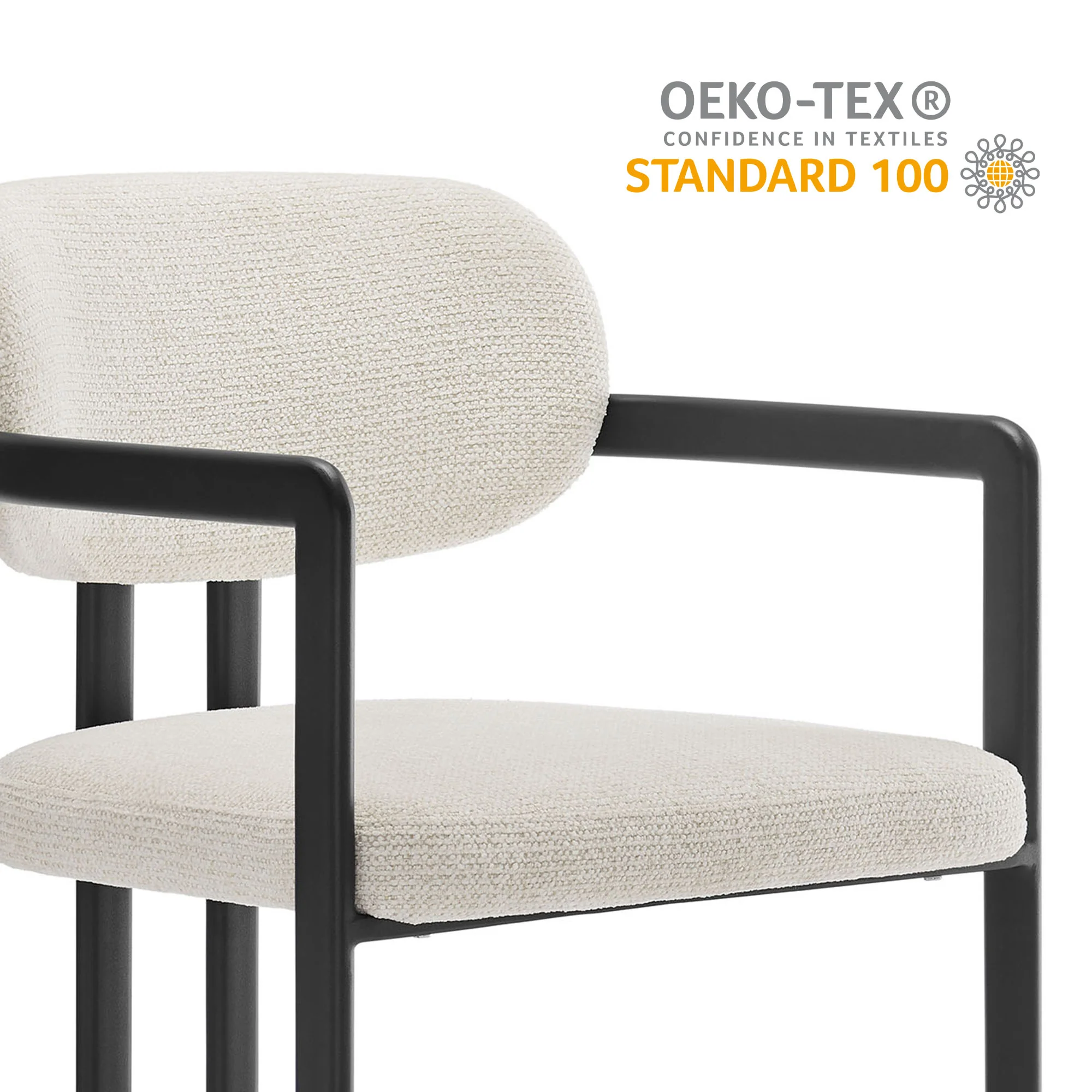 Elio Barrel Fabric and Metal Dining Chair by Modway - Image 10