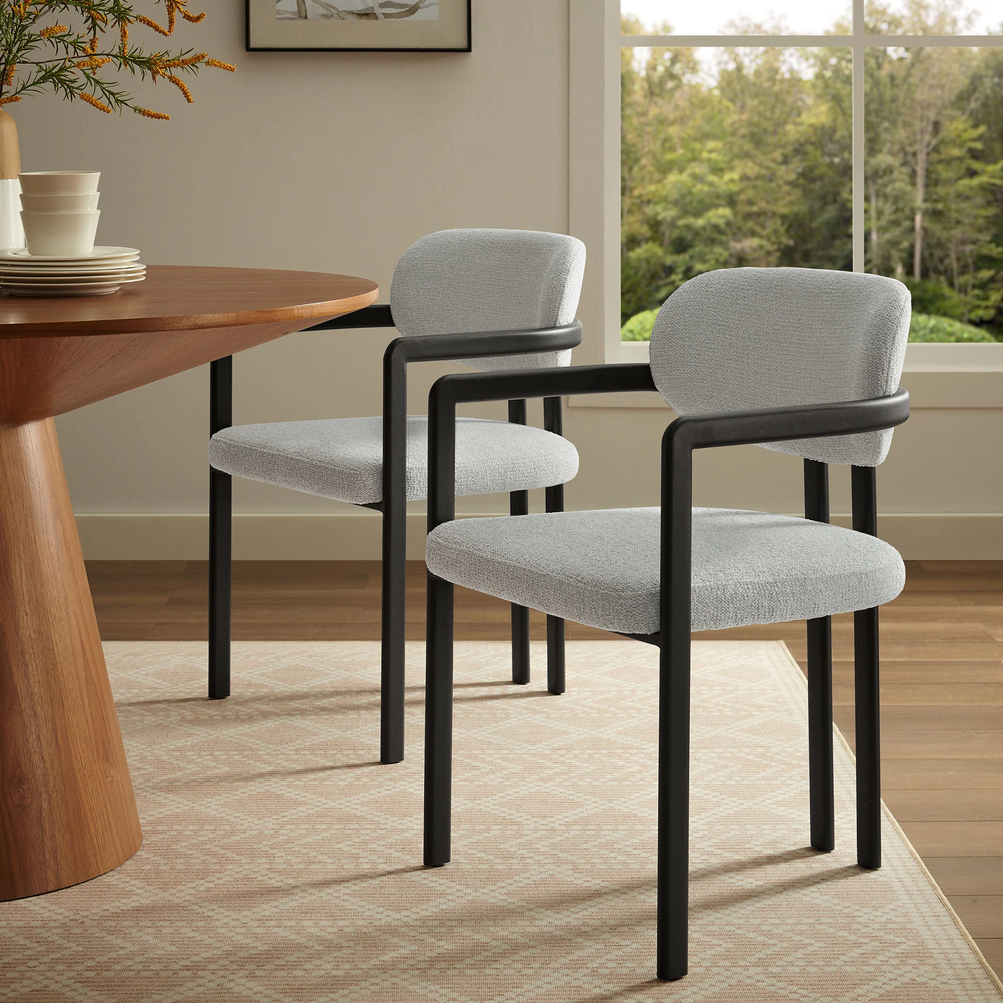 Elio Barrel Fabric and Metal Dining Chair by Modway - Image 17