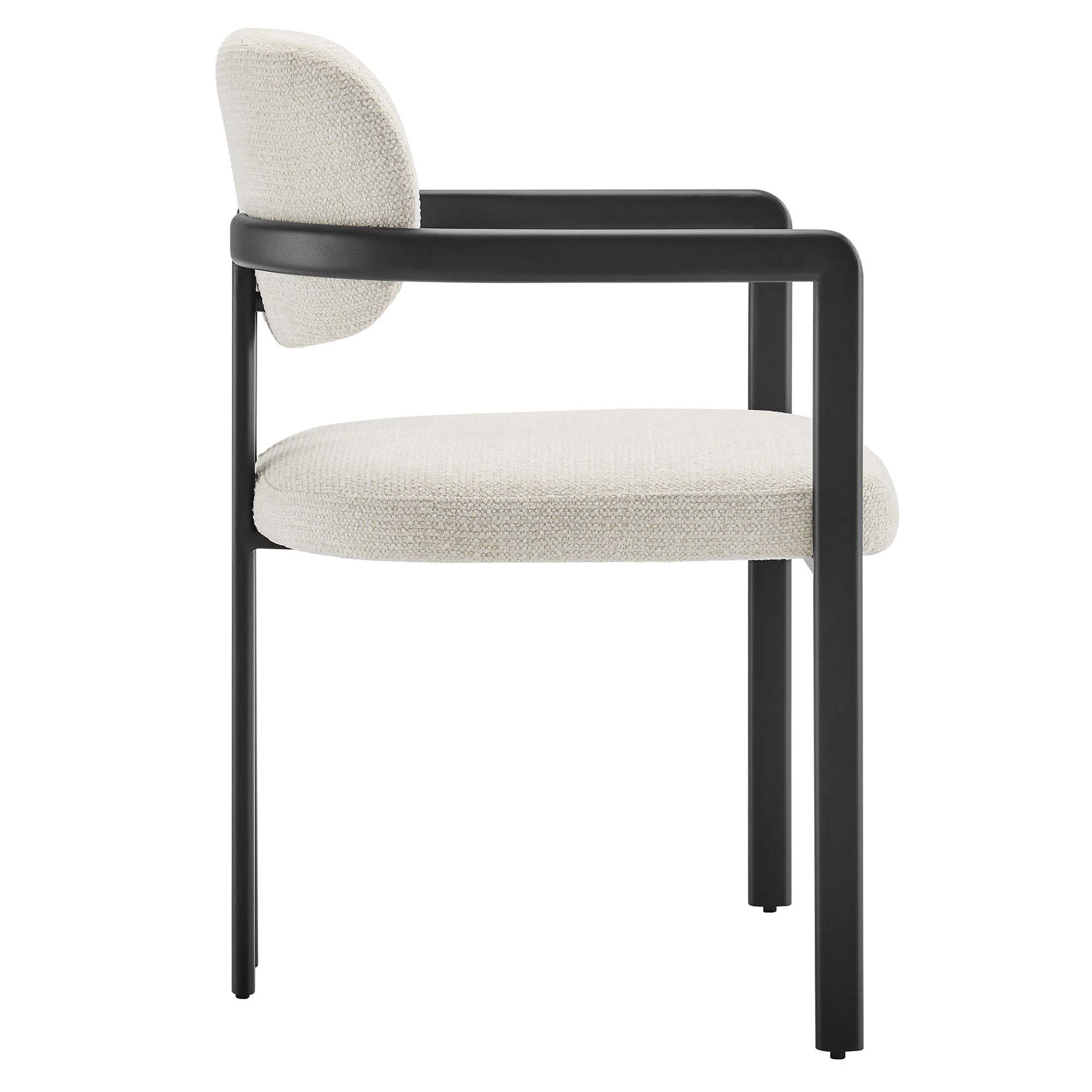 Elio Barrel Fabric and Metal Dining Chair by Modway - Image 3