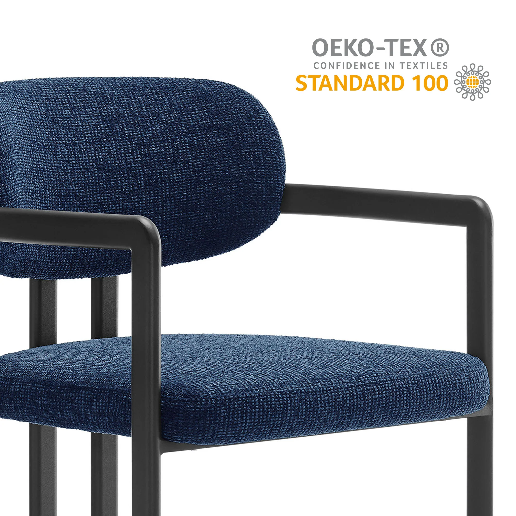 Elio Barrel Fabric and Metal Dining Chair by Modway - Image 30