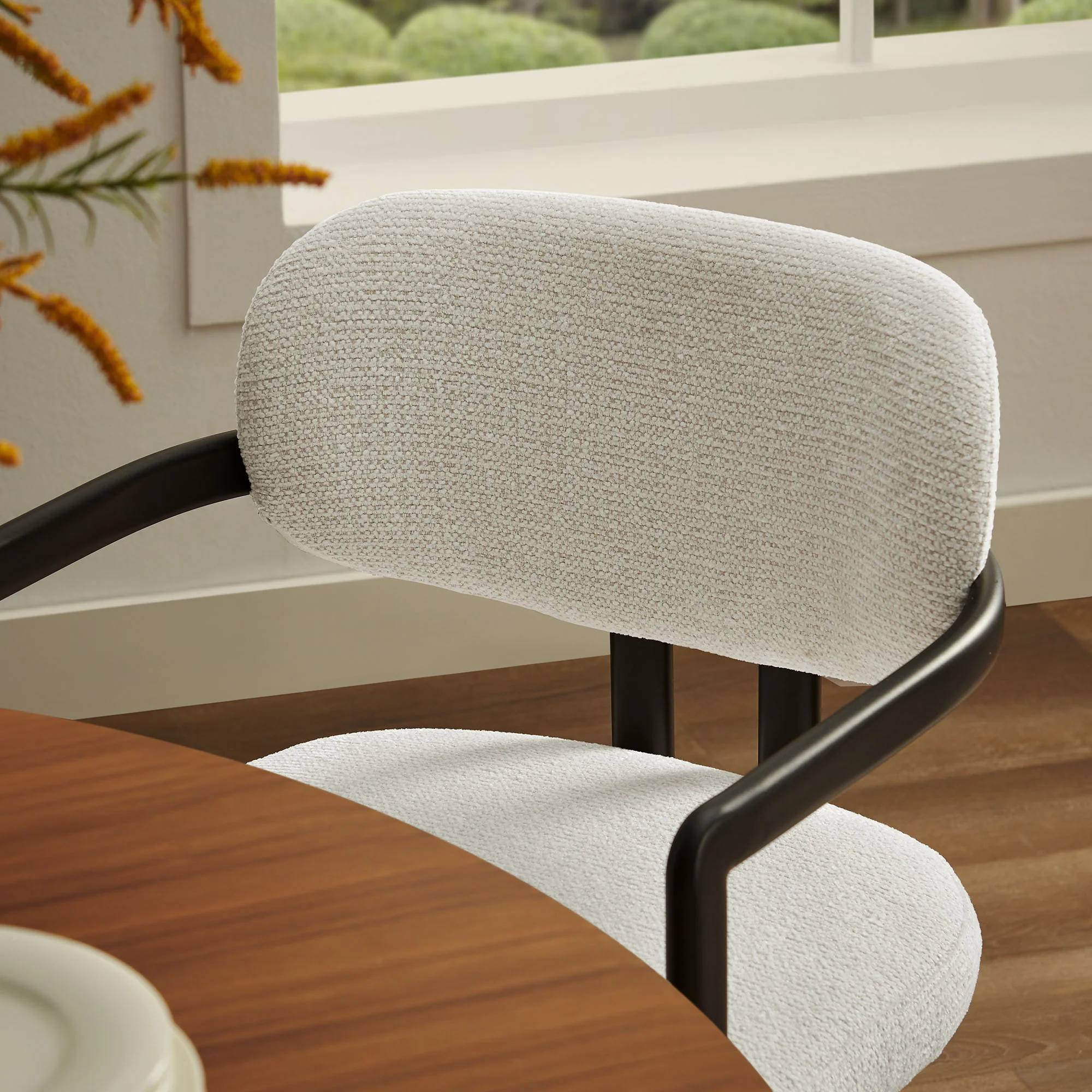 Elio Barrel Fabric and Metal Dining Chair by Modway - Image 7
