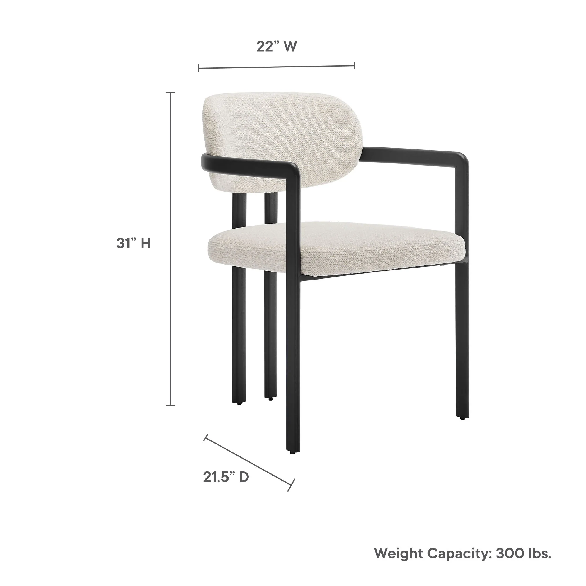 Elio Barrel Fabric and Metal Dining Chair by Modway - Image 9