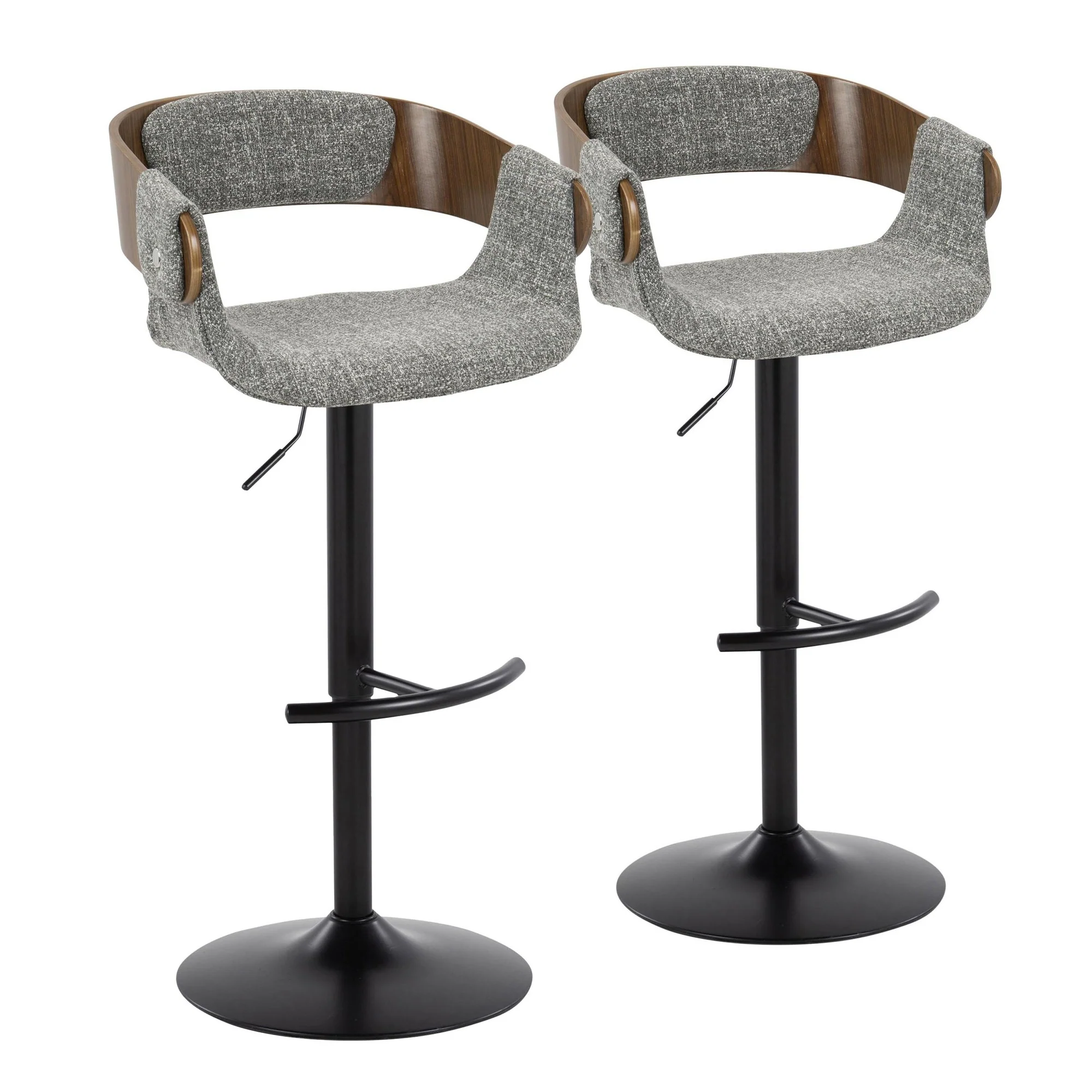Elisa Adjustable Barstool - Set of 2 By LumiSource - BS-ELISAFB-RT2 BKWLCR2 - Image 15