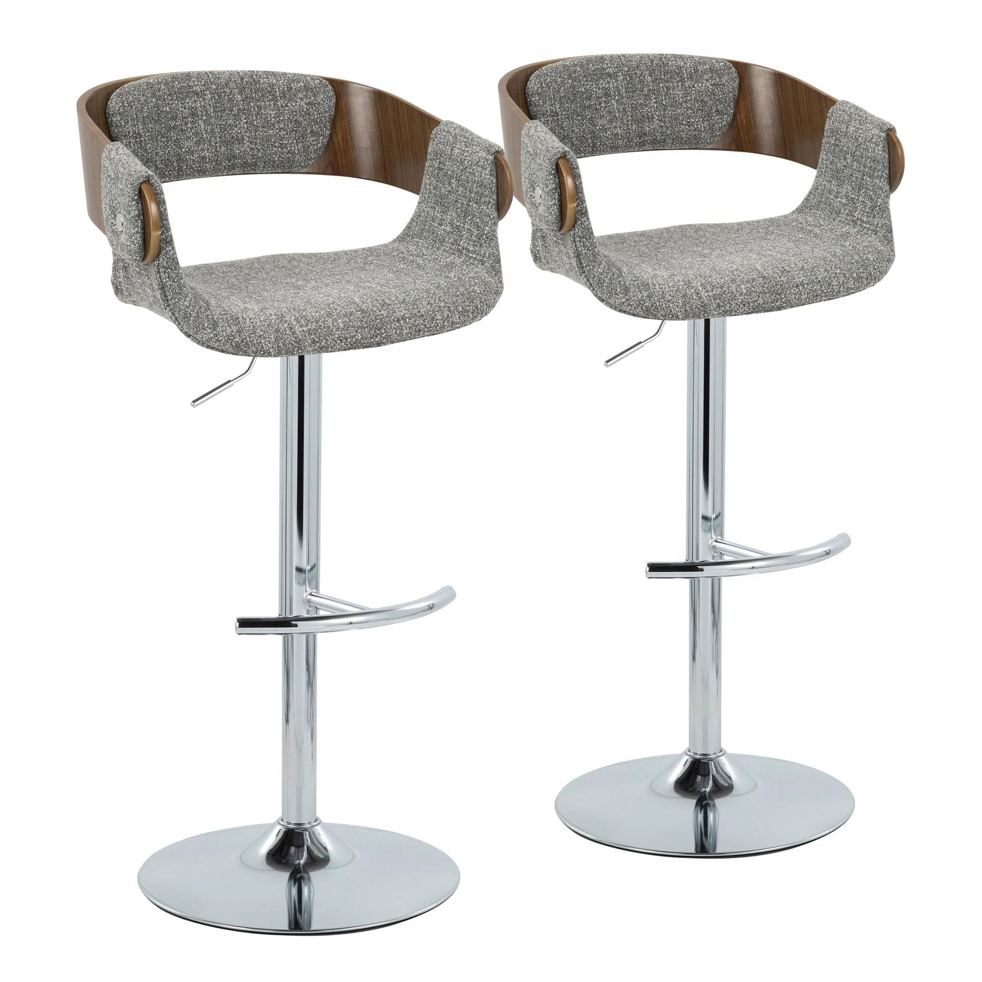 Elisa Adjustable Barstool - Set of 2 By LumiSource - BS-ELISAFB-RT2 CHRWLCR2 - Image 15