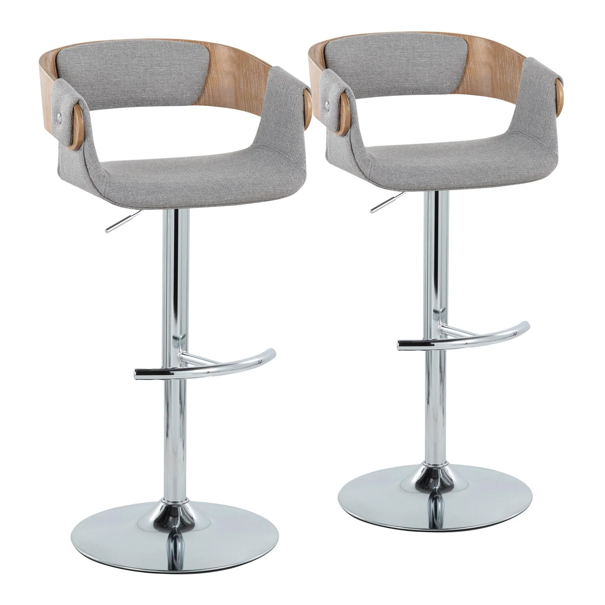 Elisa Adjustable Barstool - Set of 2 By LumiSource - BS-ELISAFB-RT2 CHRWLCR2 - Image 25