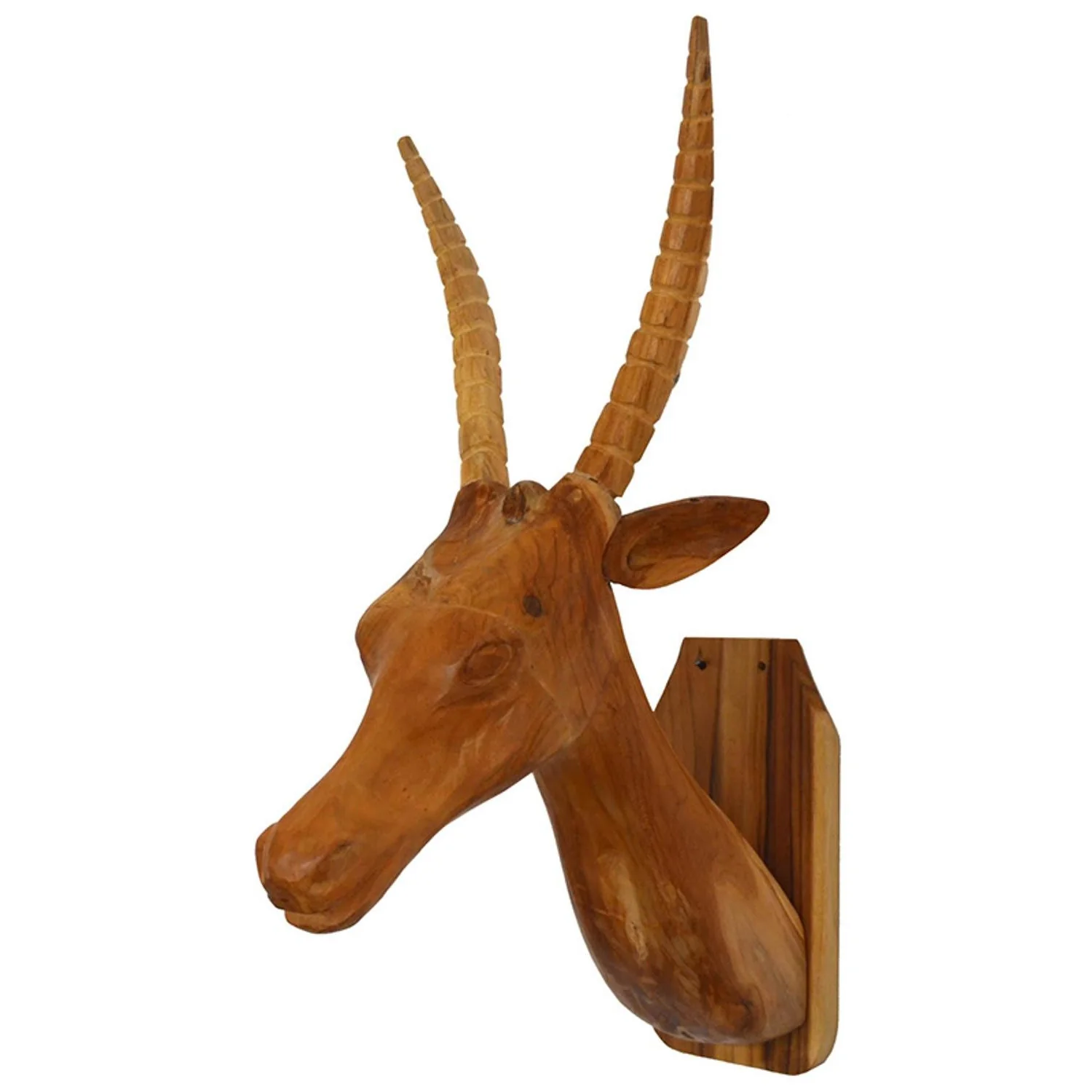 Elk Head Traditional Teak Root Wall Décor By Homeroots - Image 3