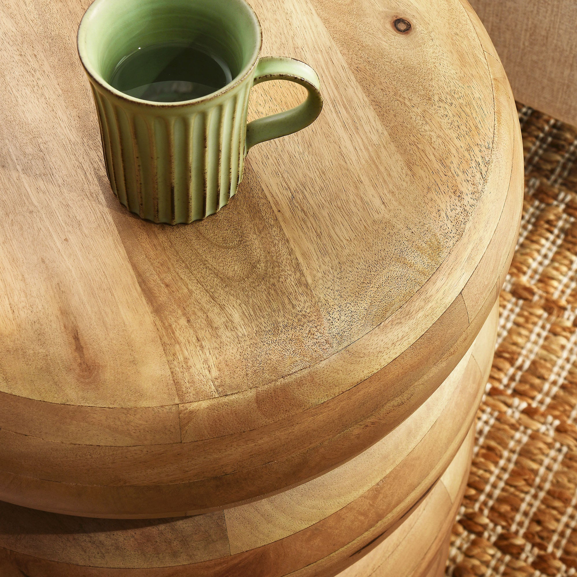 Ellery Round Stacked Wood Side Table by Modway - Image 12