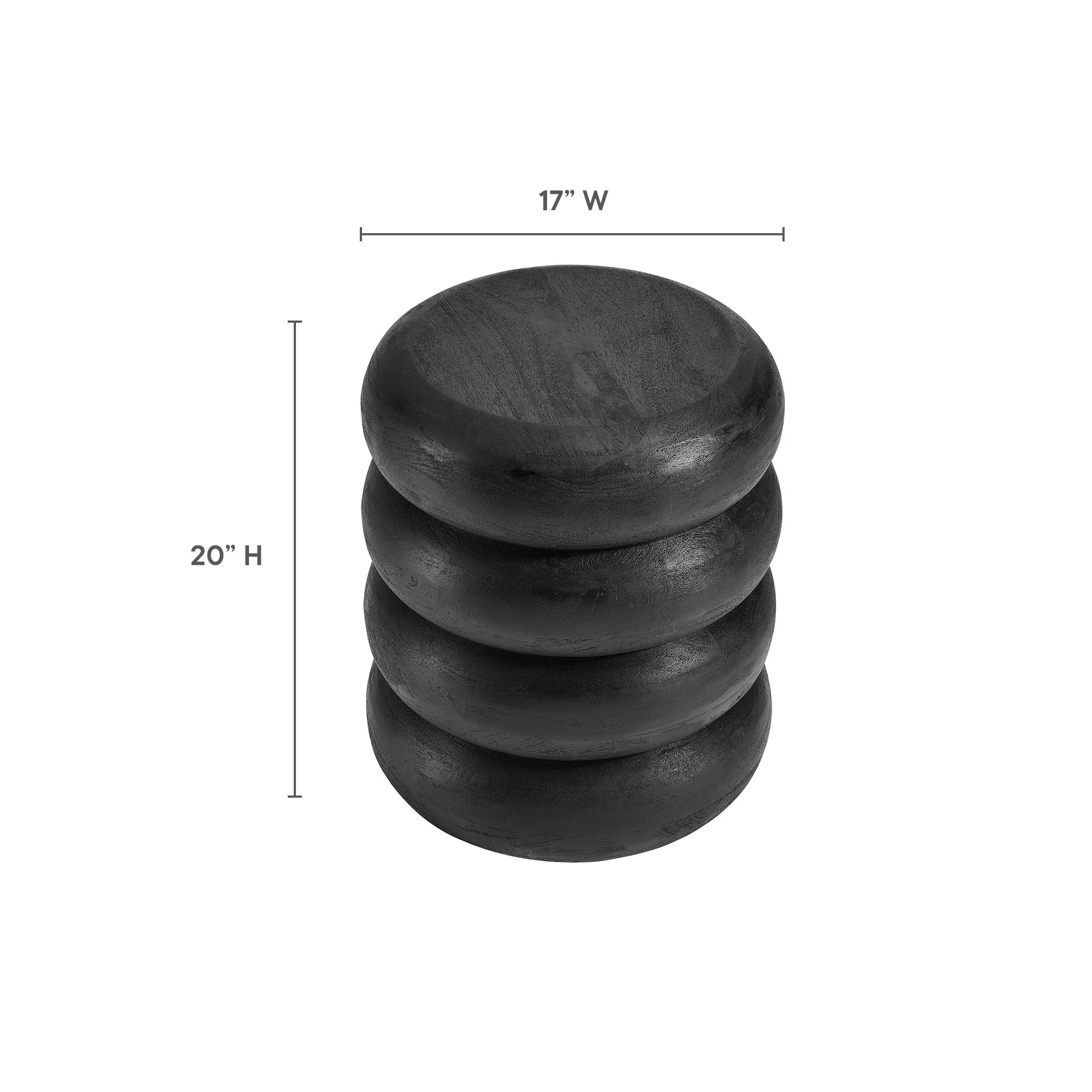 Ellery Round Stacked Wood Side Table by Modway - Image 8