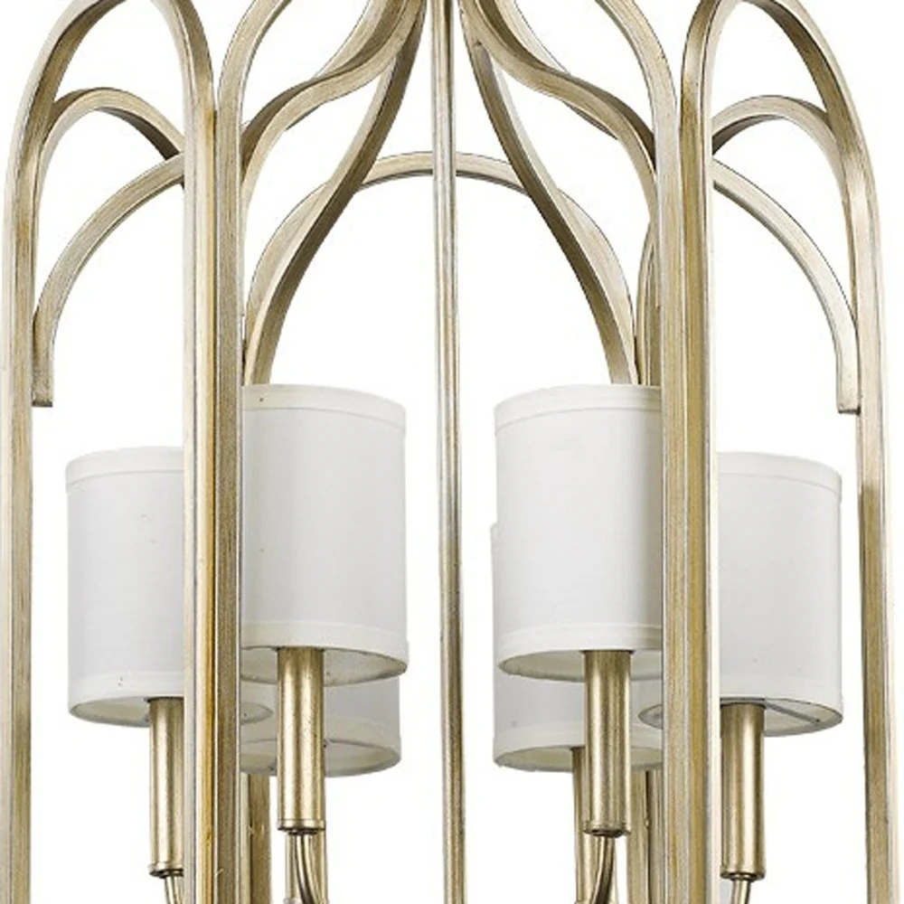Ellie 6-Light Washed Gold Foyer Pendant By Homeroots - 398140 - Image 3