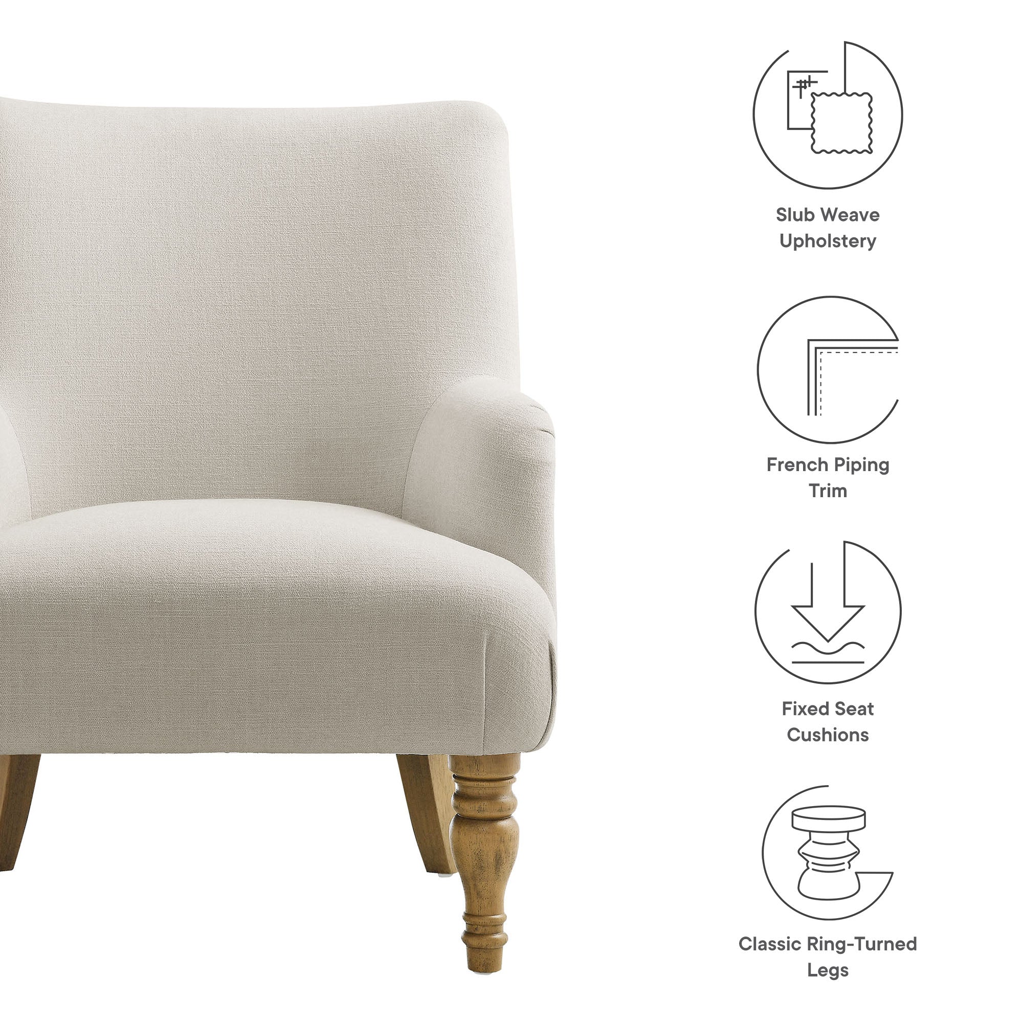 Ellington Fabric Upholstered Accent Armchair by Modway - Image 17