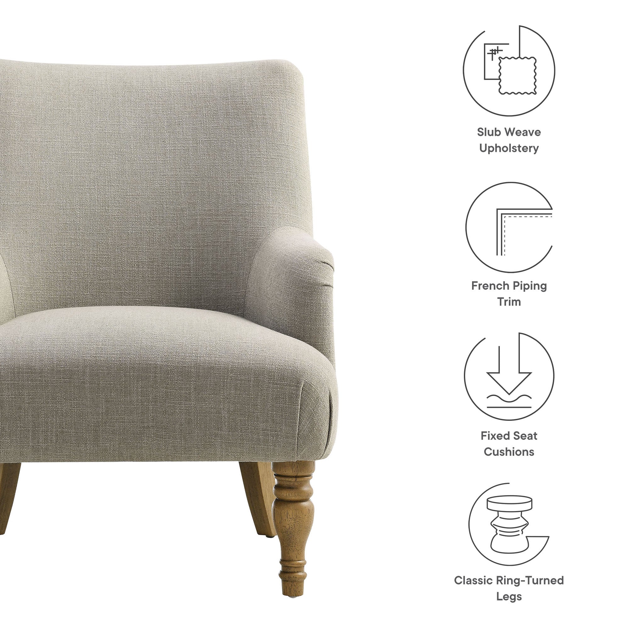 Ellington Fabric Upholstered Accent Armchair by Modway - Image 8