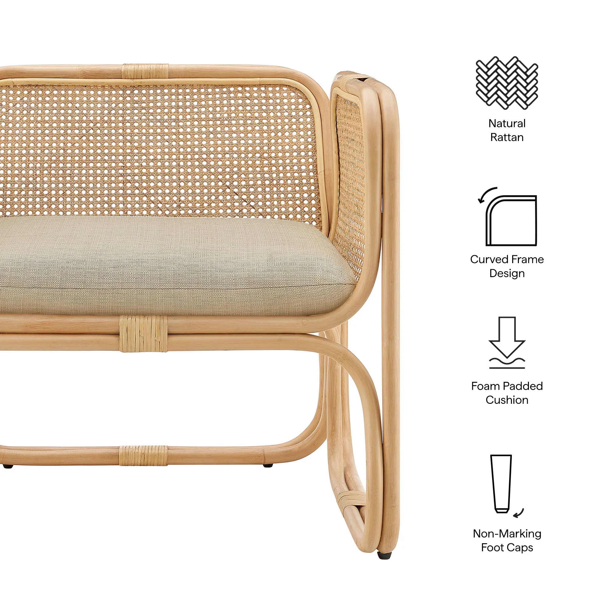 Ellis Natural Rattan Accent Armchair by Modway - Image 17