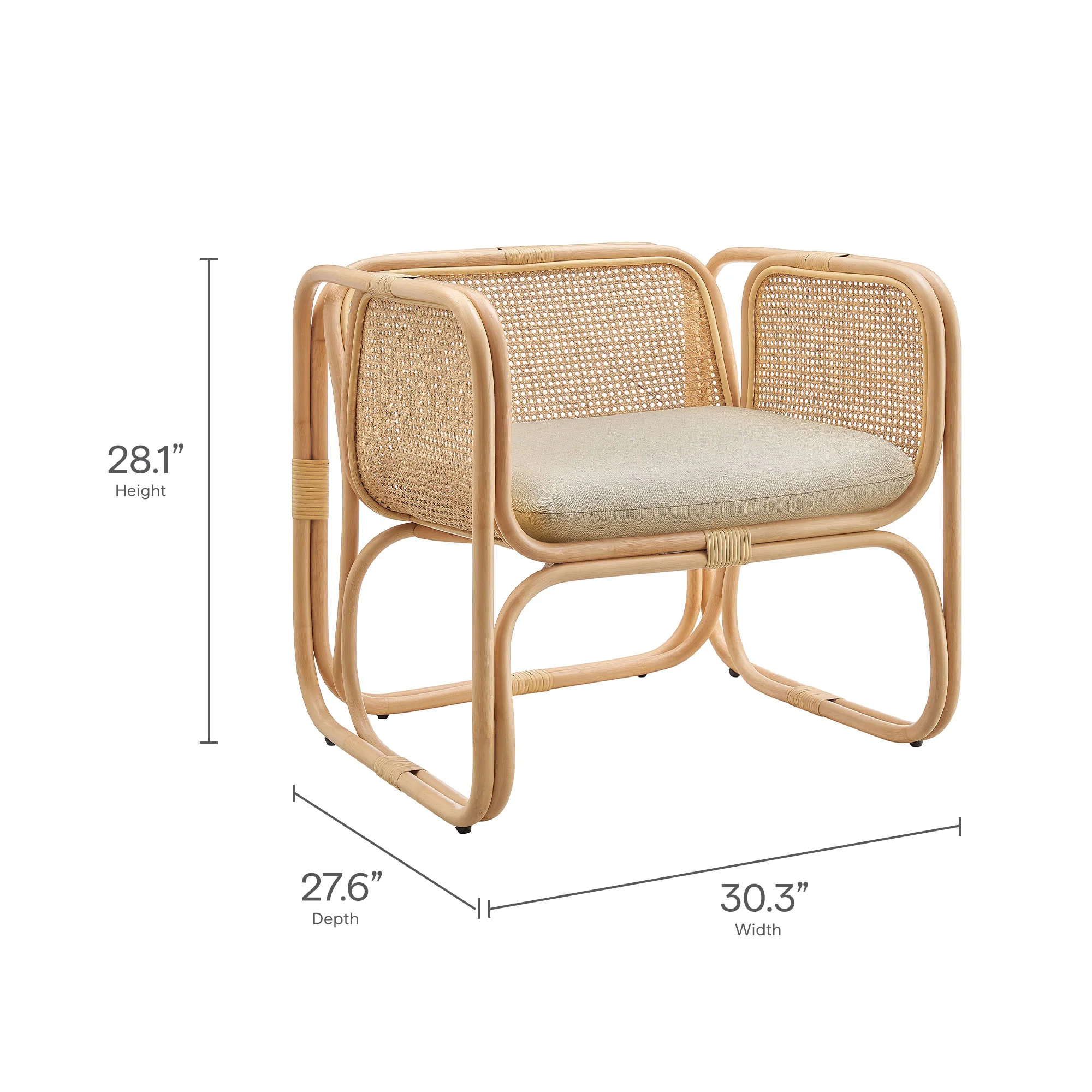 Ellis Natural Rattan Accent Armchair by Modway - Image 18