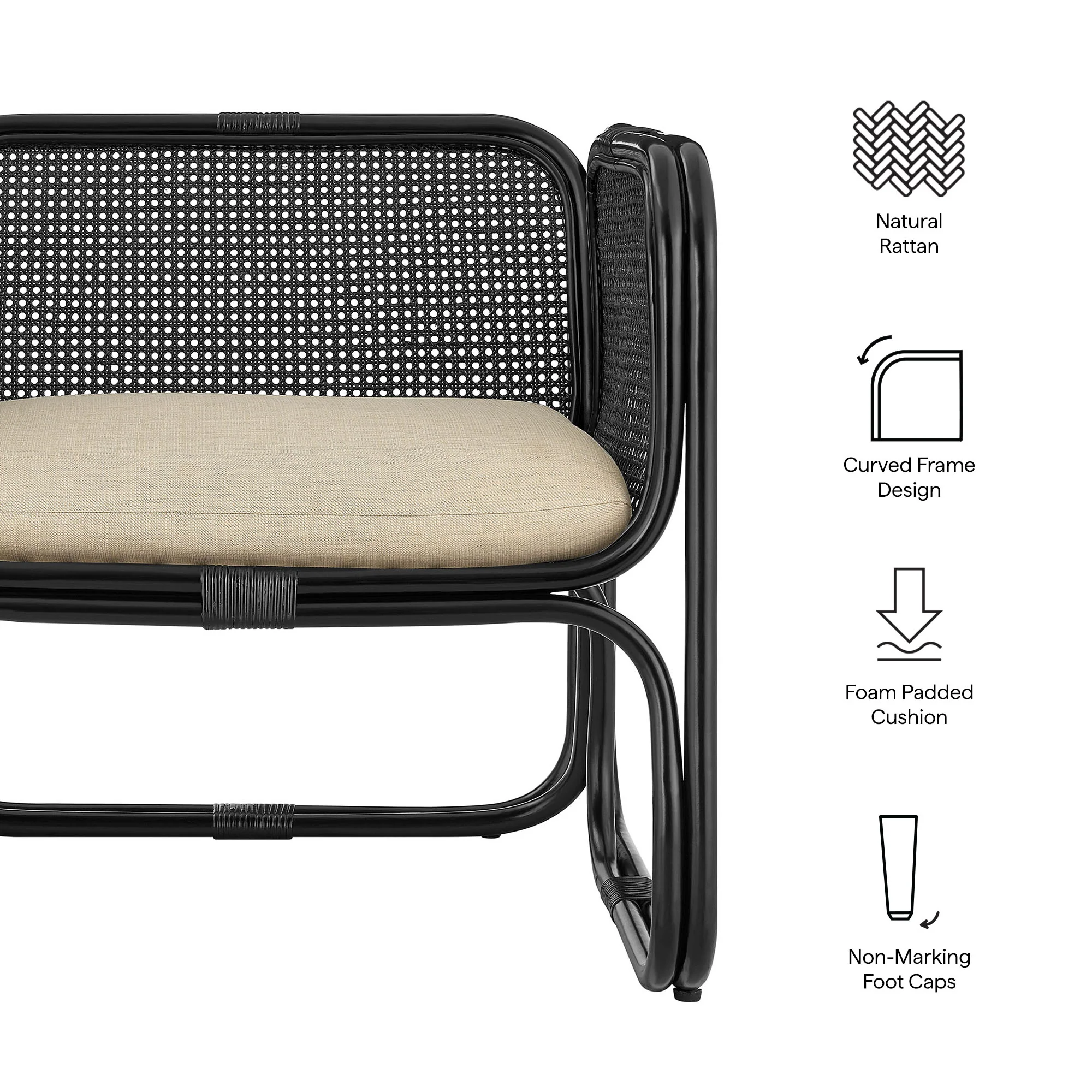Ellis Natural Rattan Accent Armchair by Modway - Image 8
