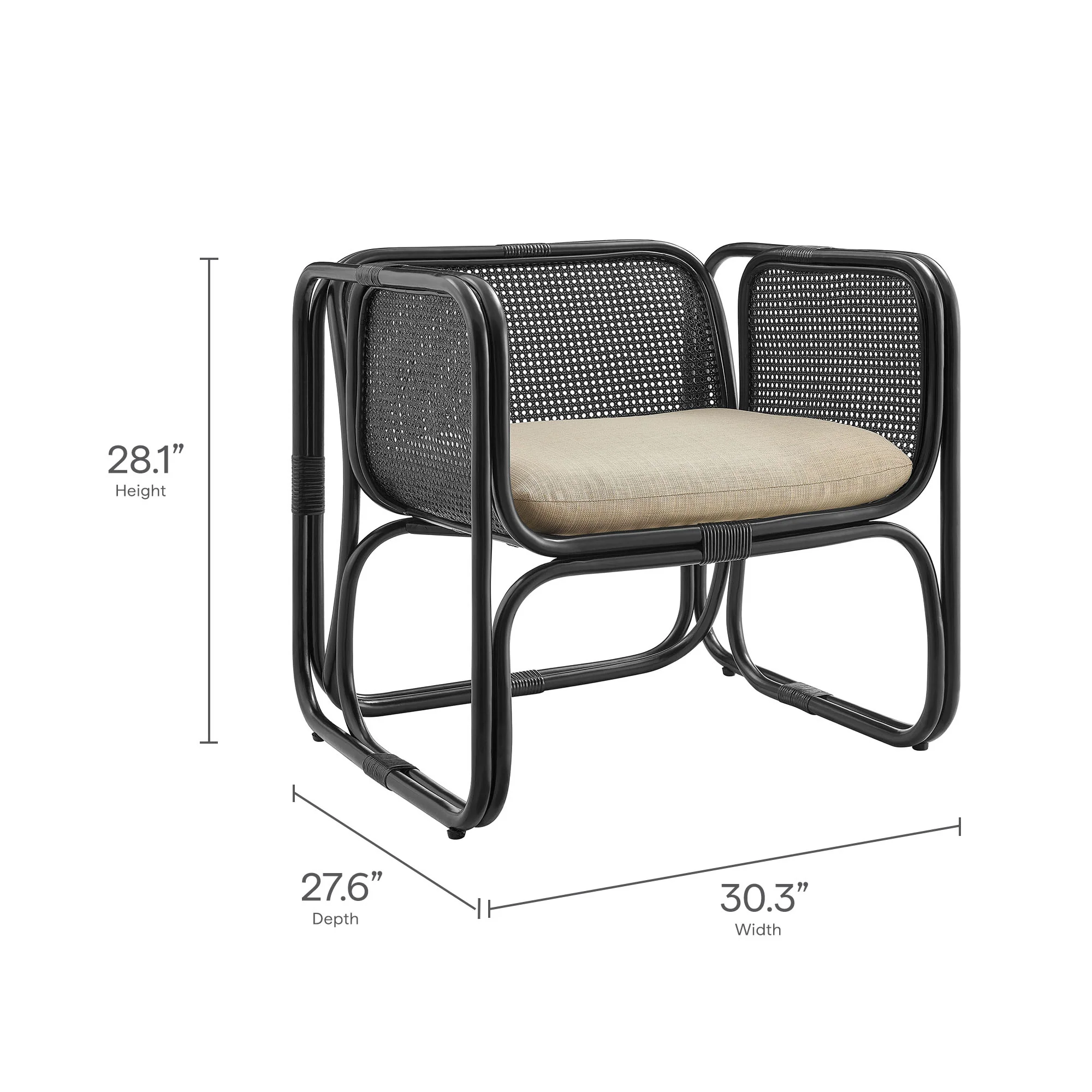 Ellis Natural Rattan Accent Armchair by Modway - Image 9