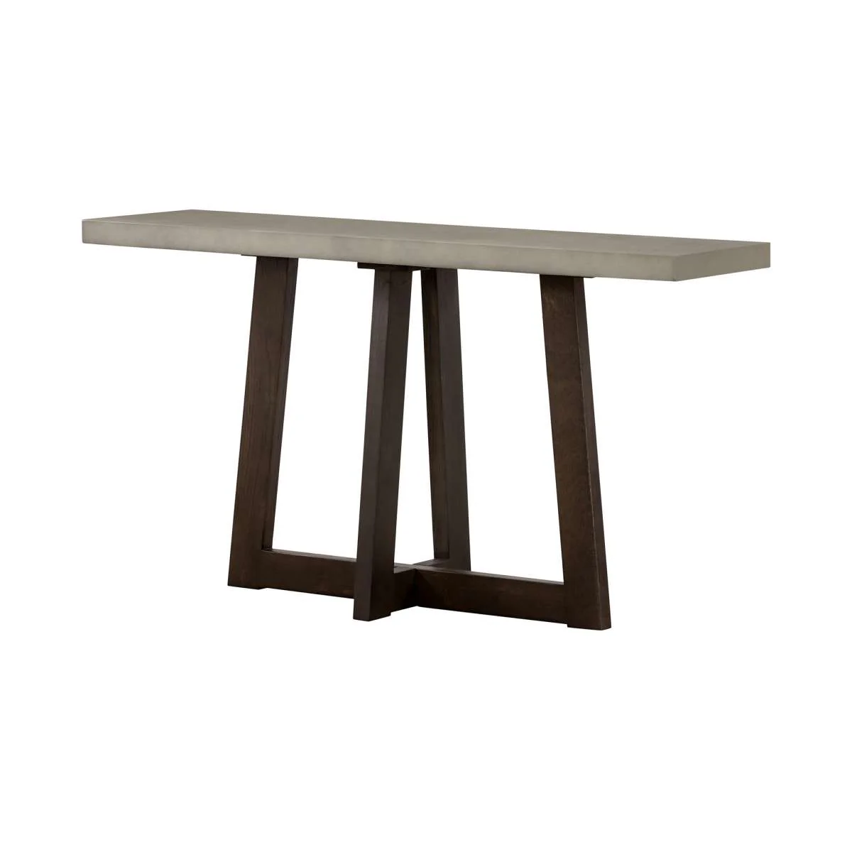 Elodie Gray Concrete and Dark Gray Oak Rectangle Console Table By Armen Living - Image 2