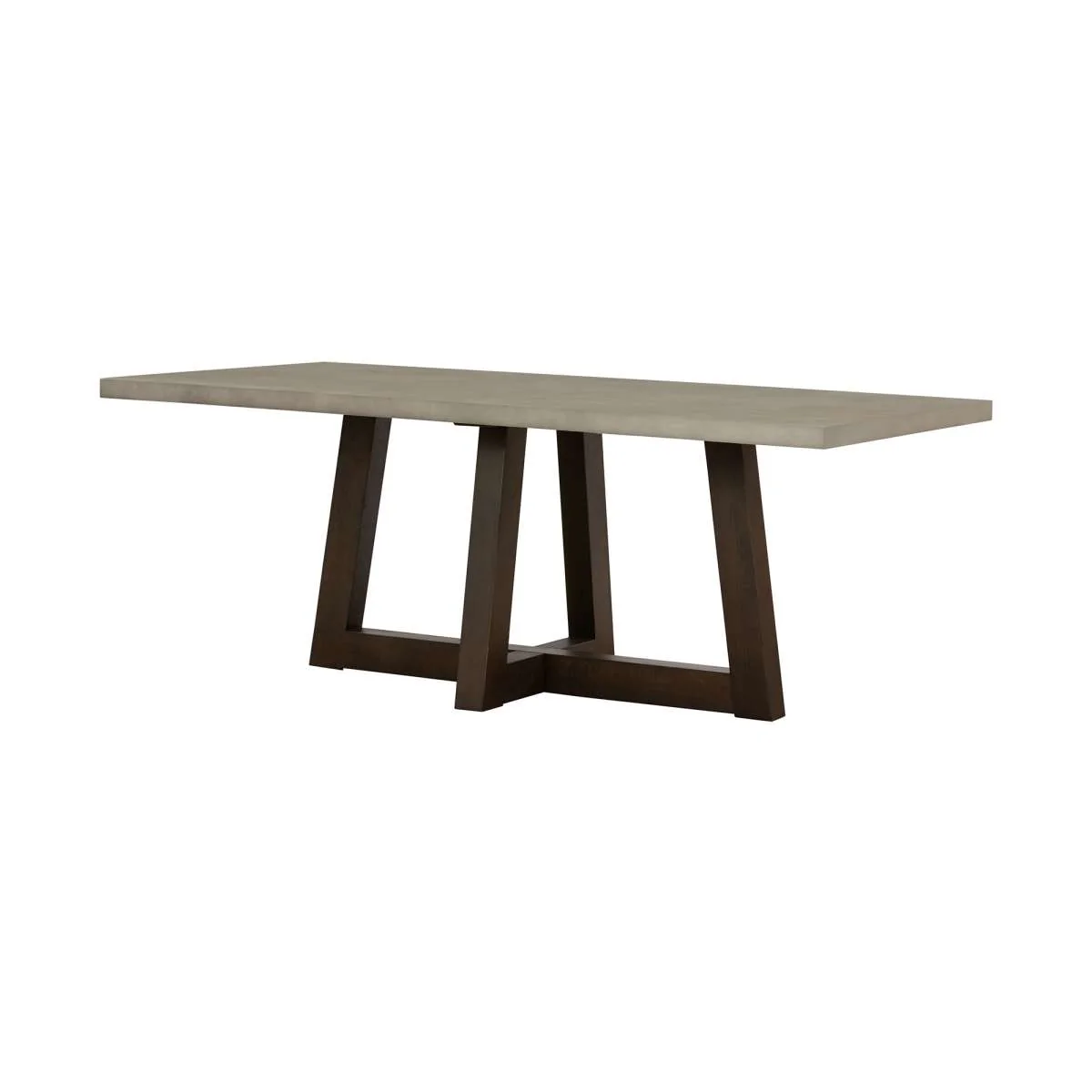 Elodie Gray Concrete and Dark Gray Oak Rectangle Dining Table By Armen Living - Image 2