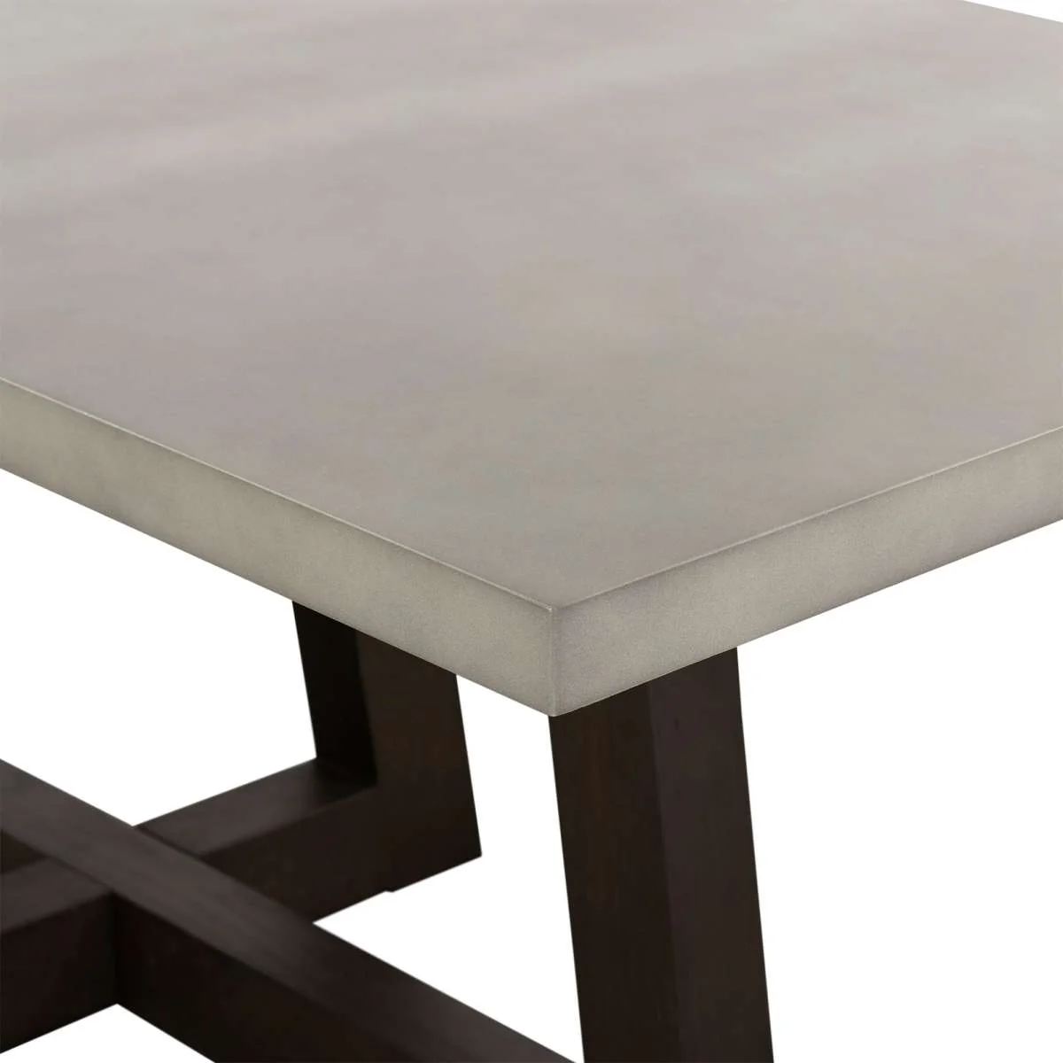 Elodie Gray Concrete and Dark Gray Oak Rectangle Dining Table By Armen Living - Image 4