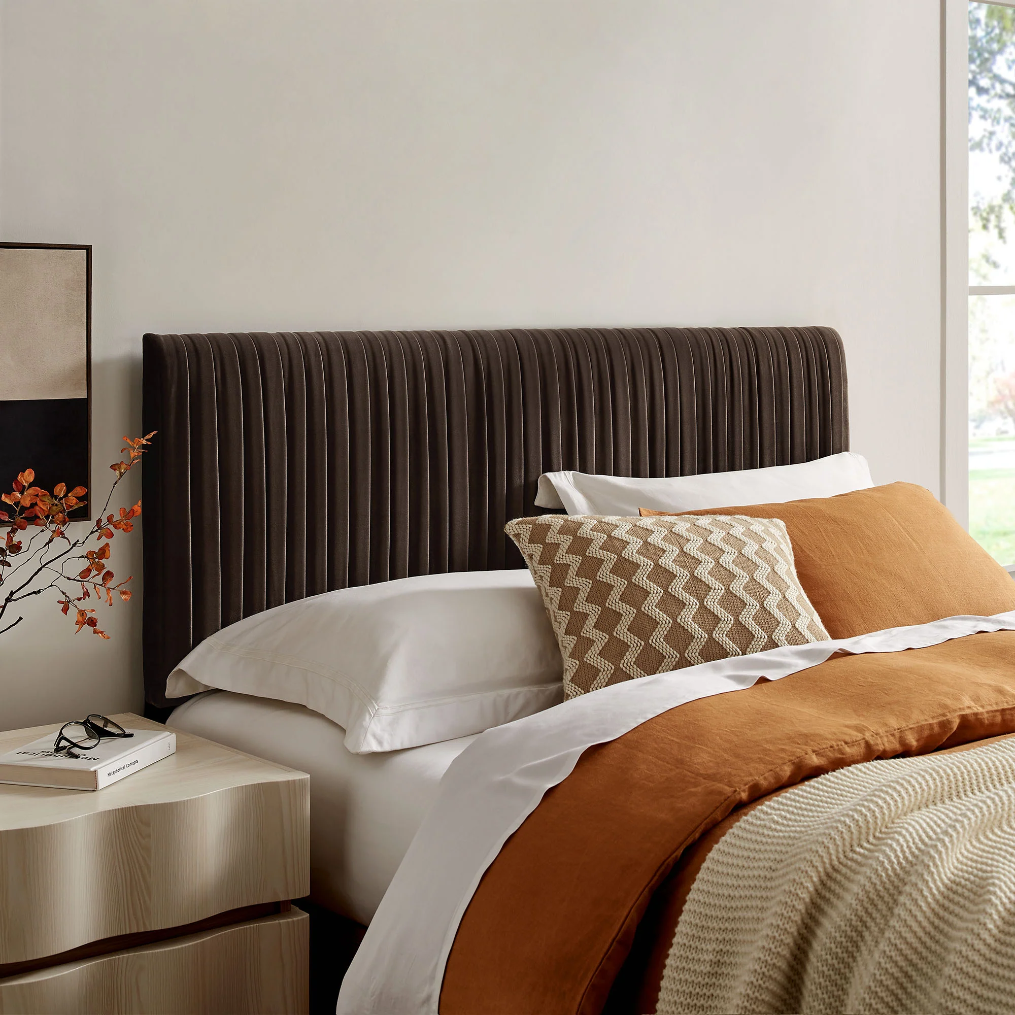 Eloise Stain-Resistant Performance Velvet Full Headboard by Modway - Image 6