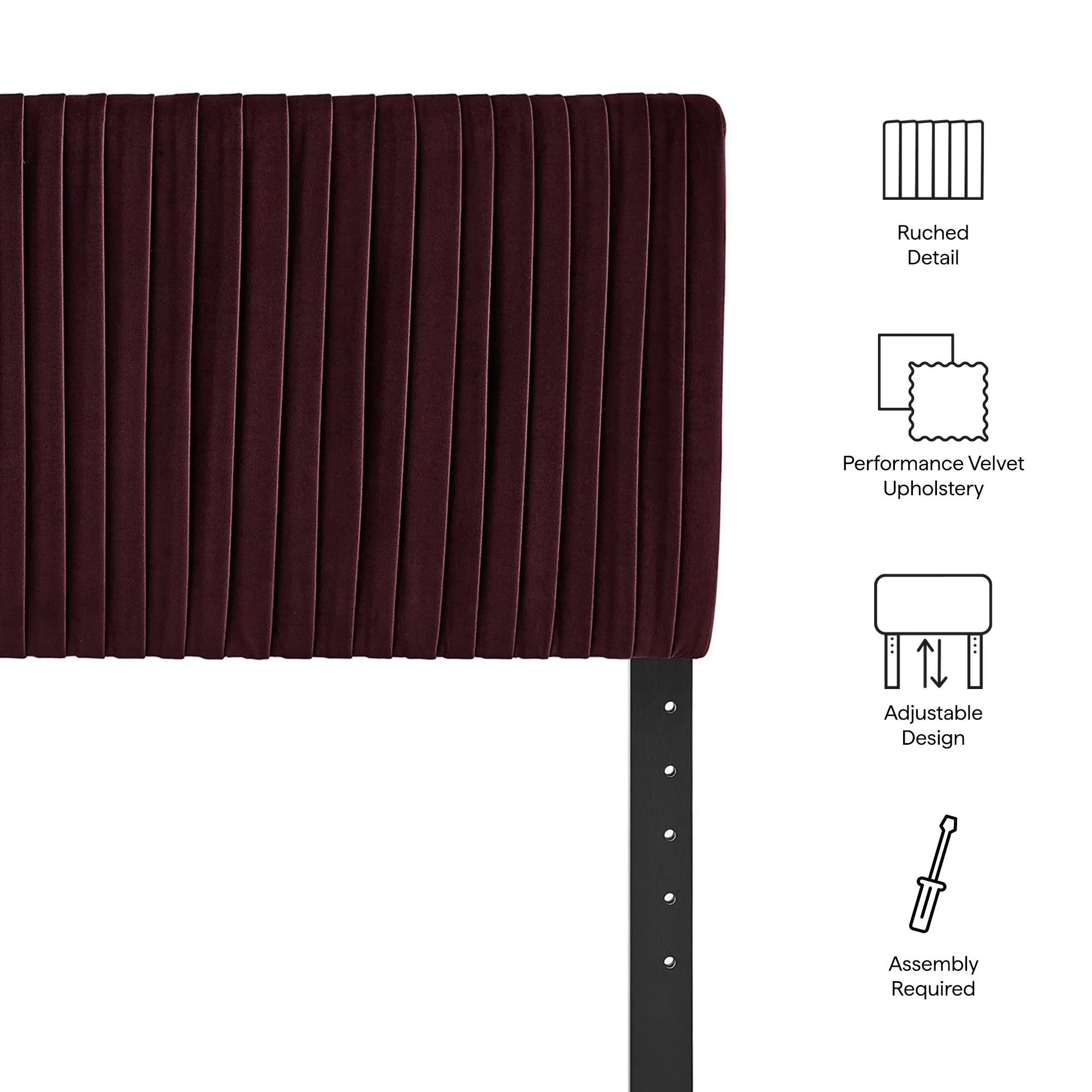 Eloise Stain-Resistant Performance Velvet King Headboard by Modway - Image 15