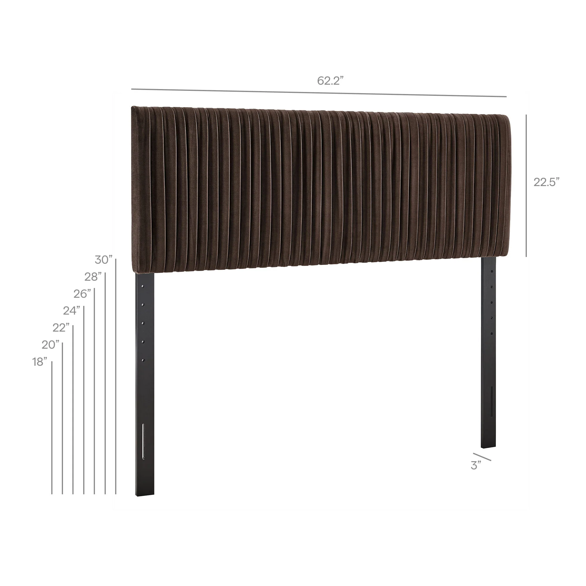 Eloise Stain-Resistant Performance Velvet Queen Headboard by Modway - Image 8