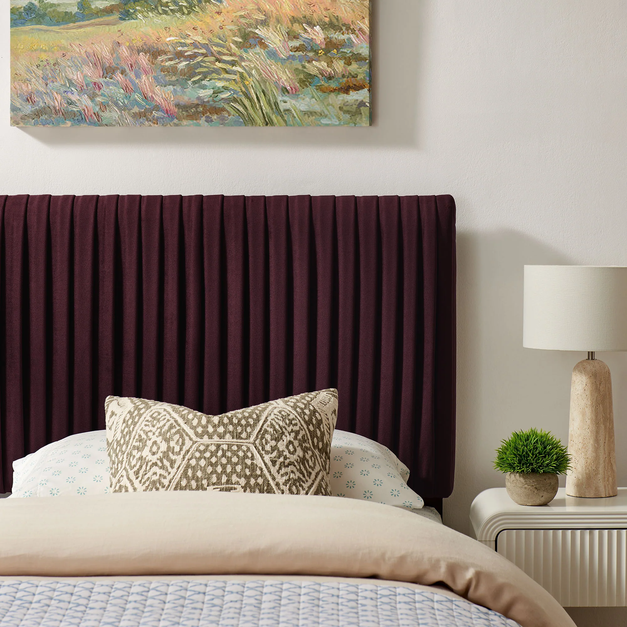 Eloise Stain-Resistant Performance Velvet Twin Headboard by Modway - Image 13