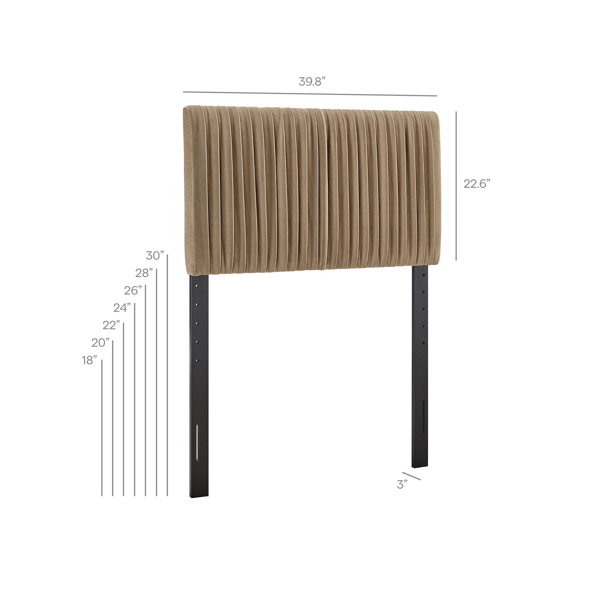 Eloise Stain-Resistant Performance Velvet Twin Headboard by Modway - Image 24