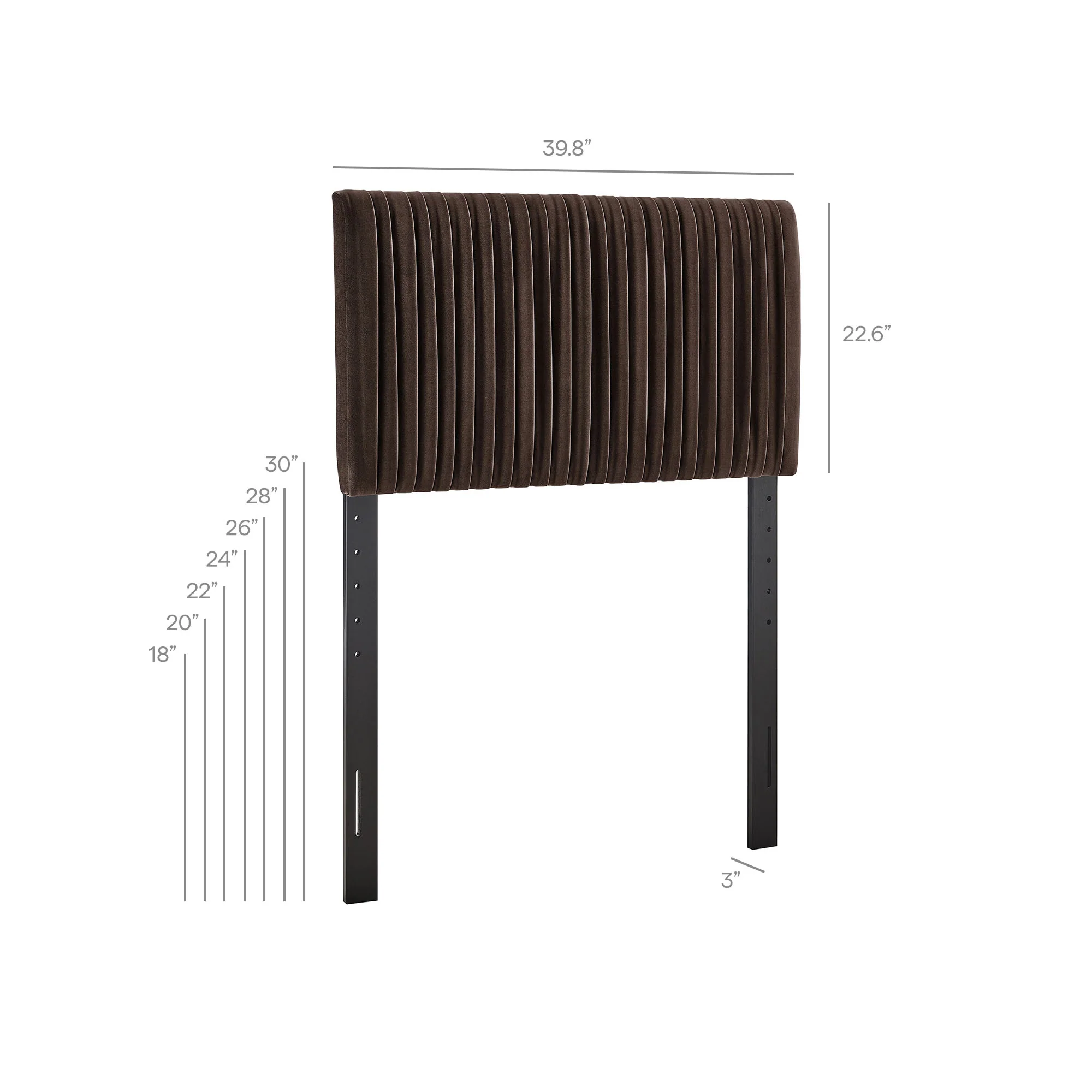 Eloise Stain-Resistant Performance Velvet Twin Headboard by Modway - Image 8