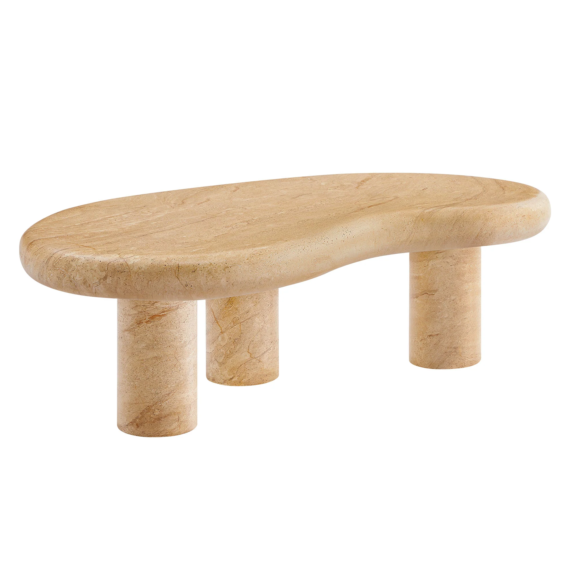 Elowen Indoor - Outdoor Patio Textured Faux Travertine Coffee Table by Modway - Image 2