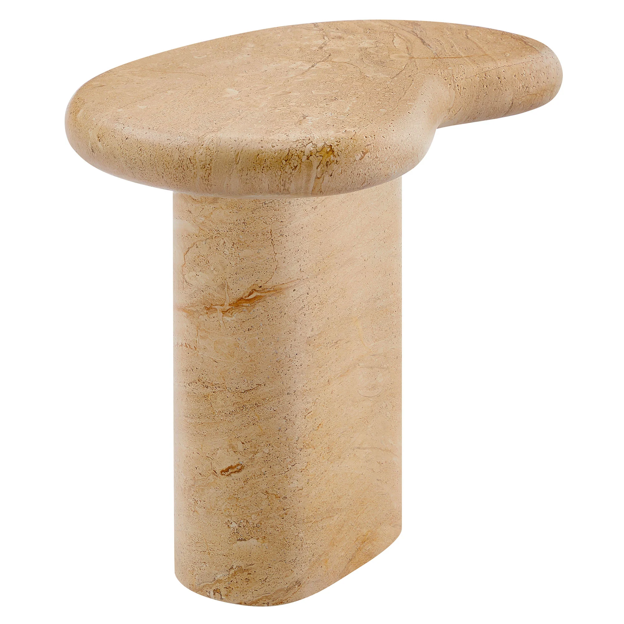 Elowen Indoor - Outdoor Patio Textured Faux Travertine Side Table by Modway - Image 2